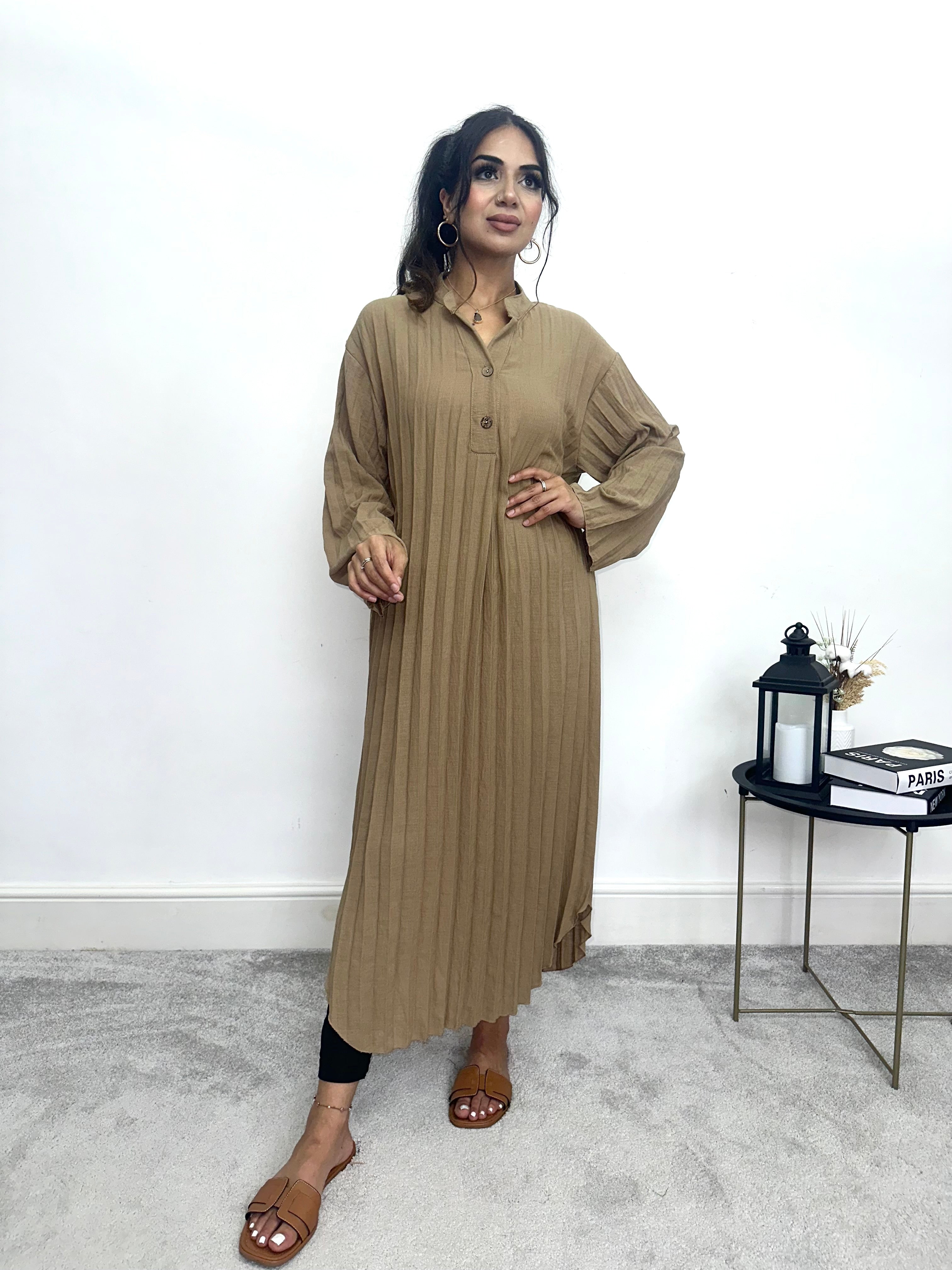 Inayah Pleated Midi Dress