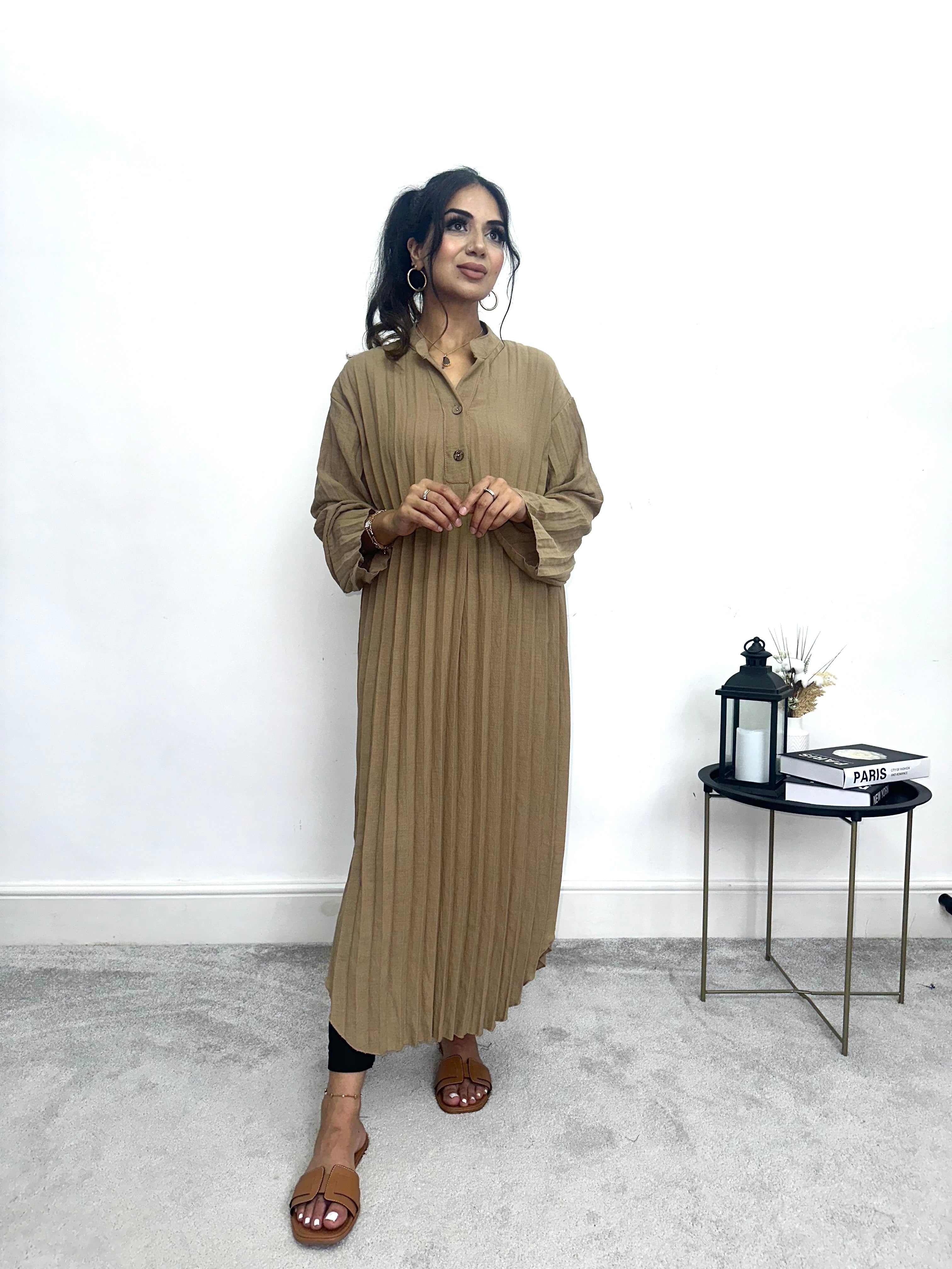 Inayah Pleated Midi Dress