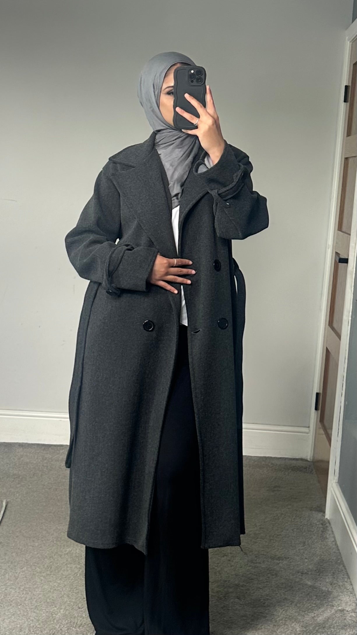 Belted Longline winter coat