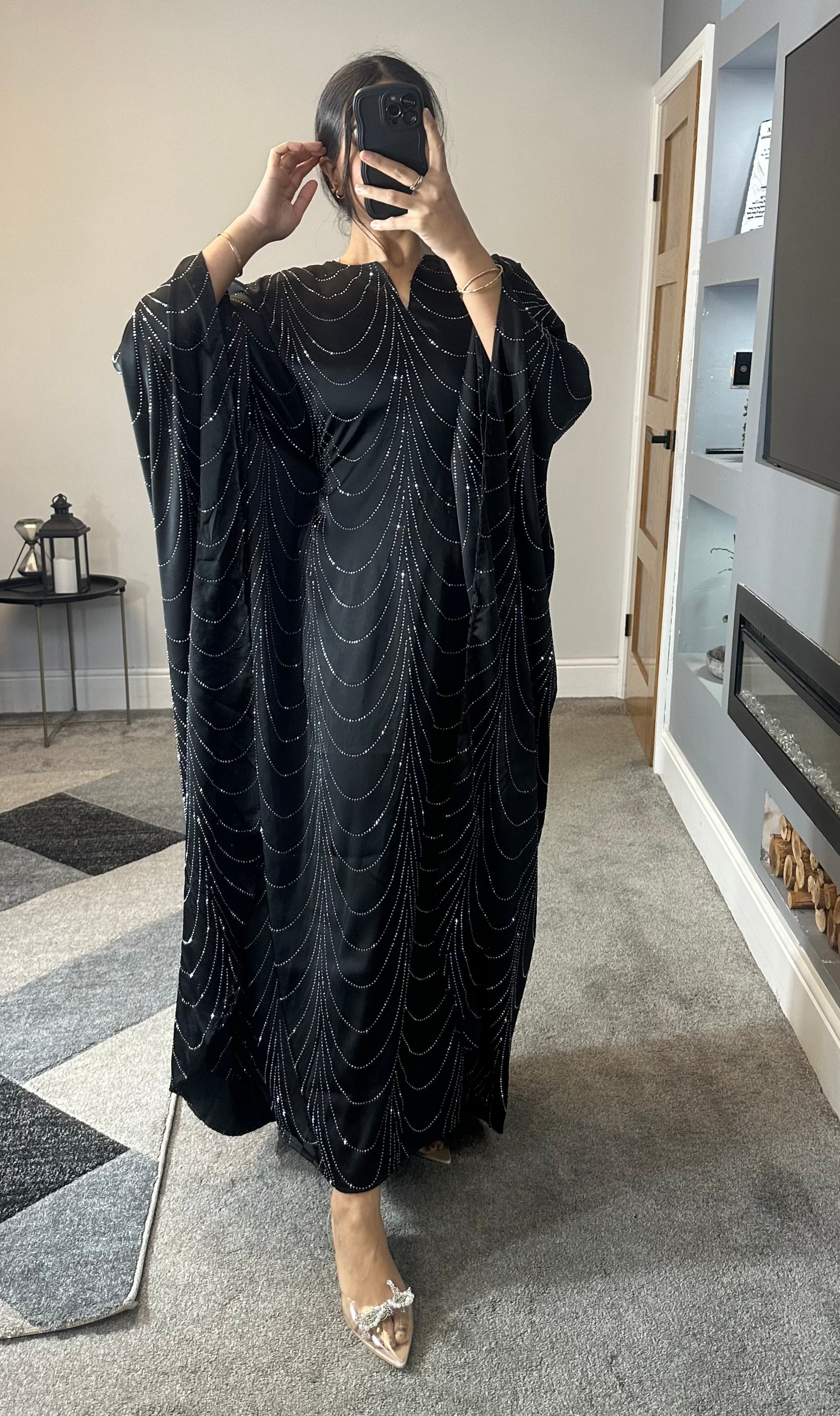 Nabeela Rhinestone Kaftan/Abaya