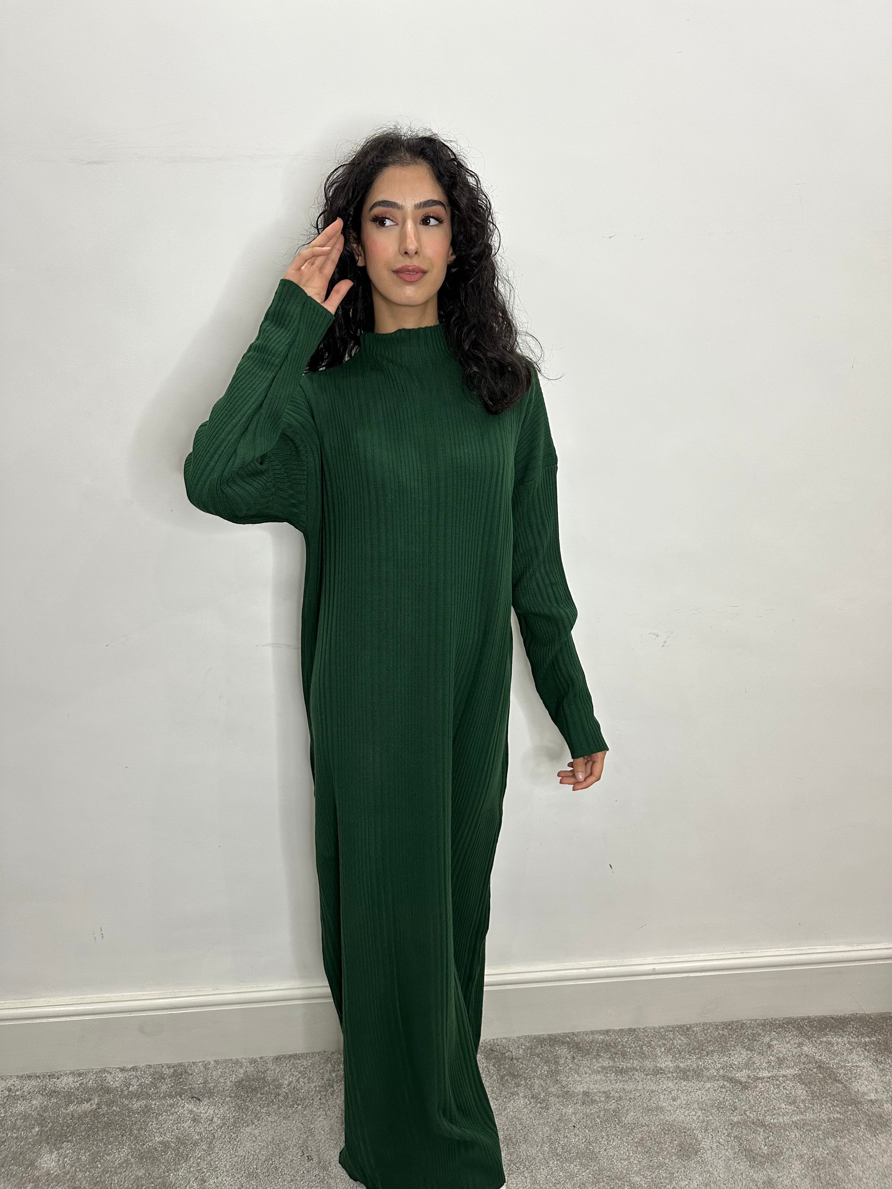 Hira Knitted Maxi Dress /Abaya