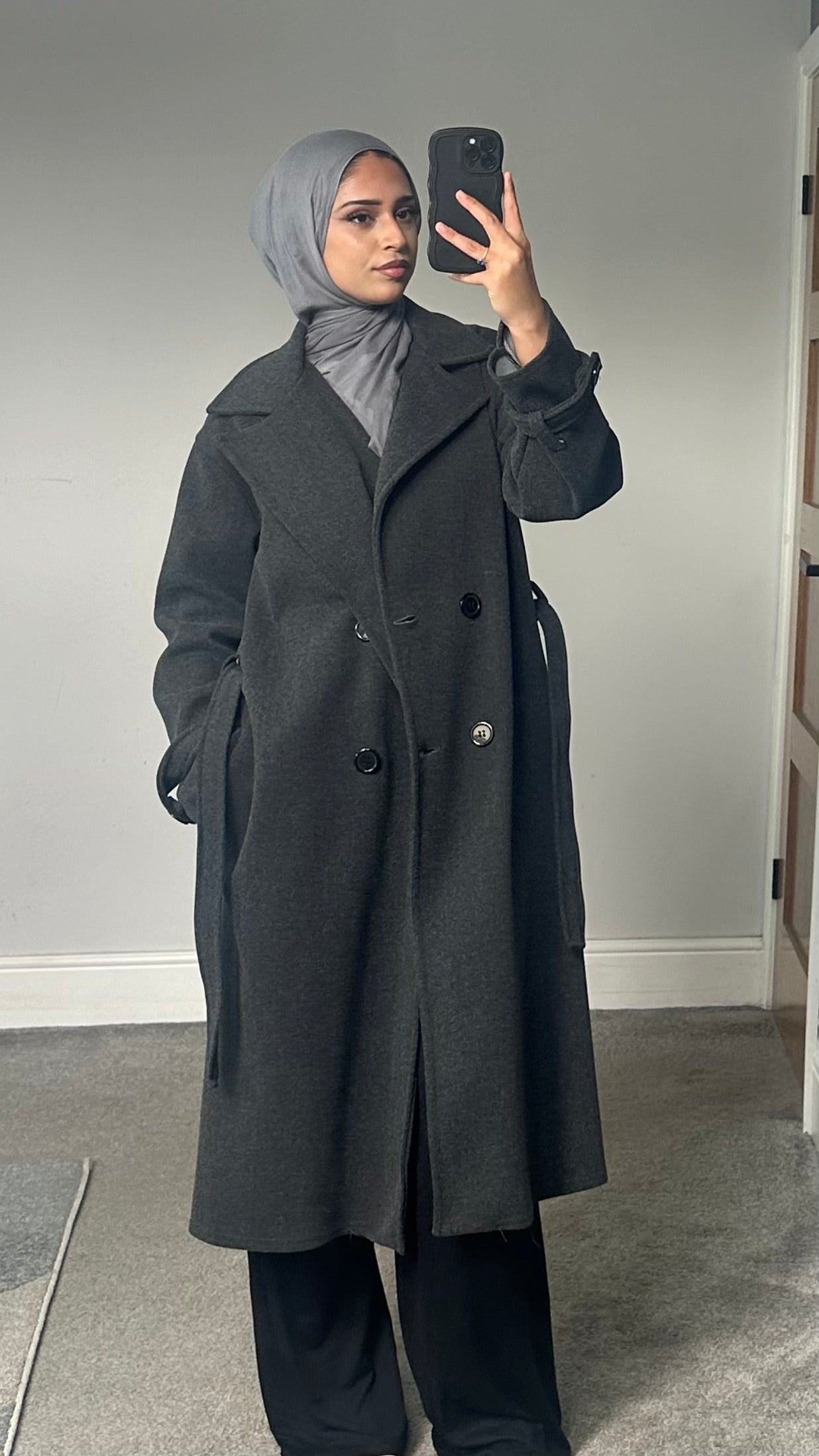 Belted Longline winter coat