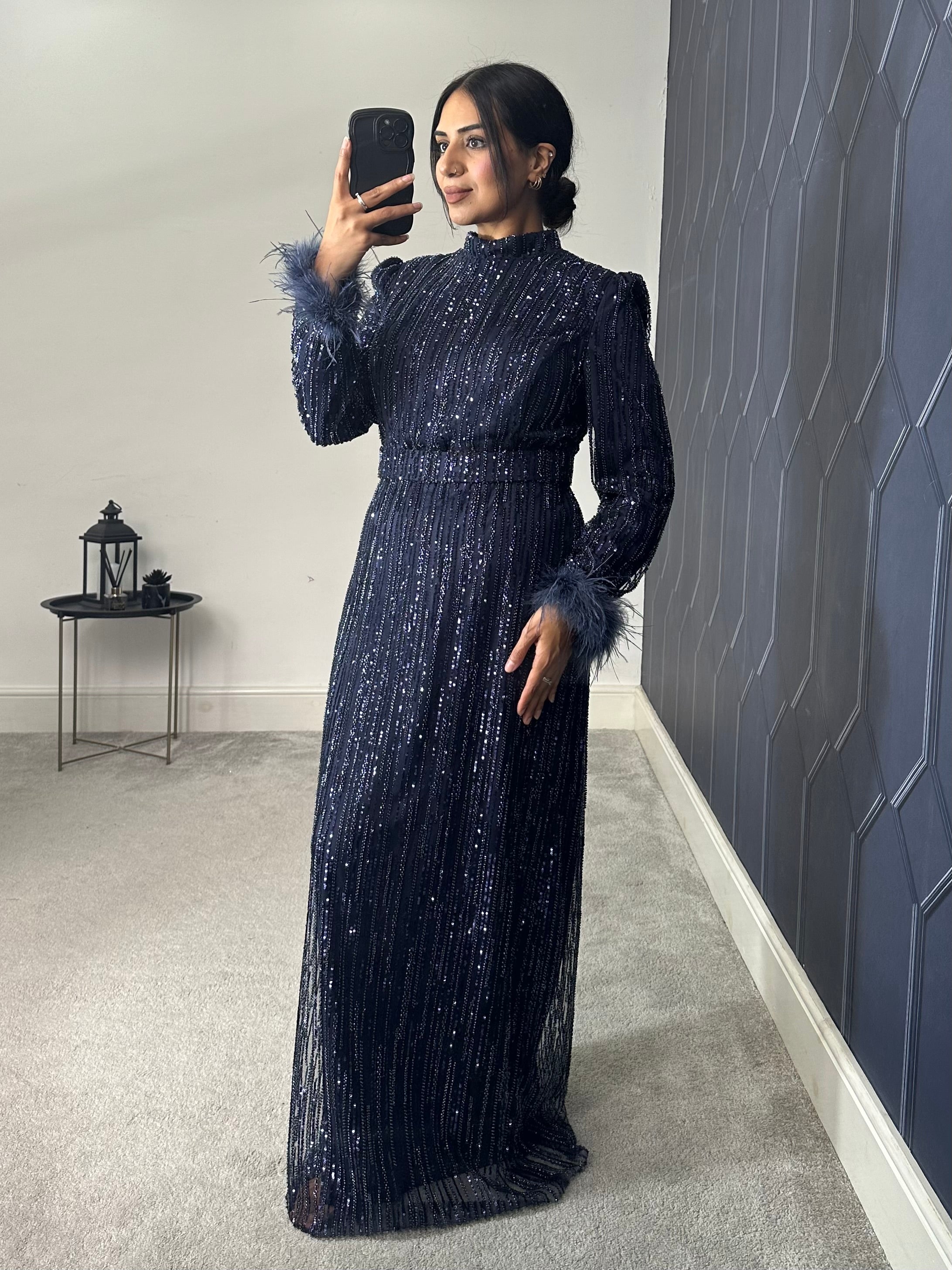 Beaded Modest Gown