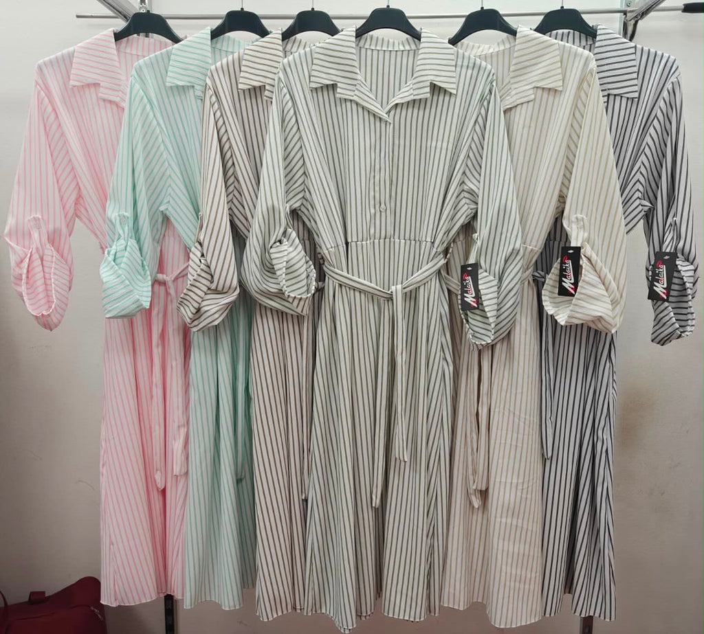 Striped Shirt Dress
