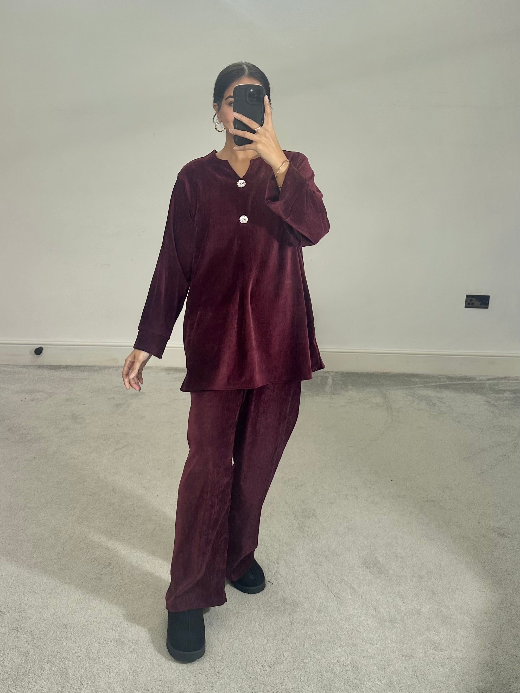 Velvet 2 piece co ord set