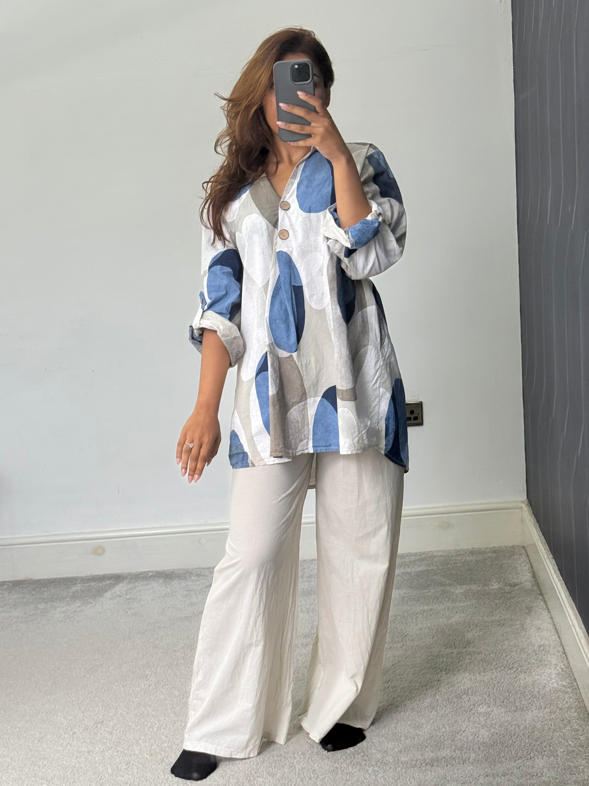 Meera Abstract Breeze Print 2 piece Co ord set