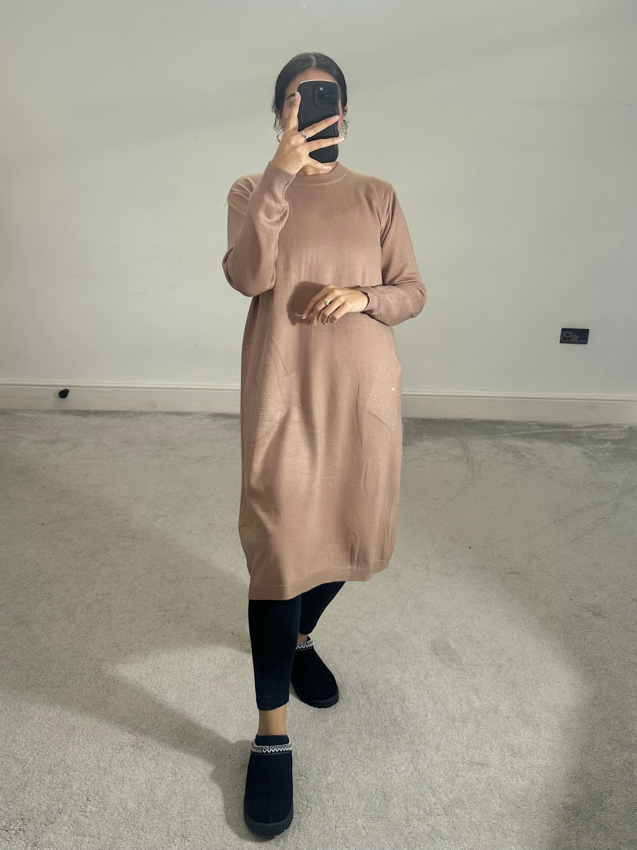Areeba soft knit pocket dress