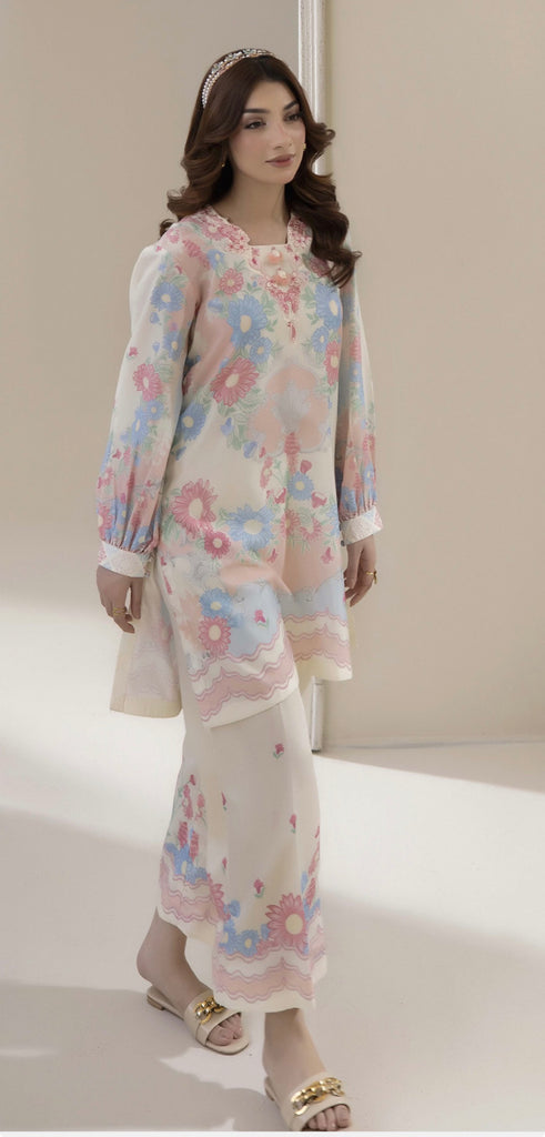 Aaira Printed Modest wear Pakistani Style Co-ord set