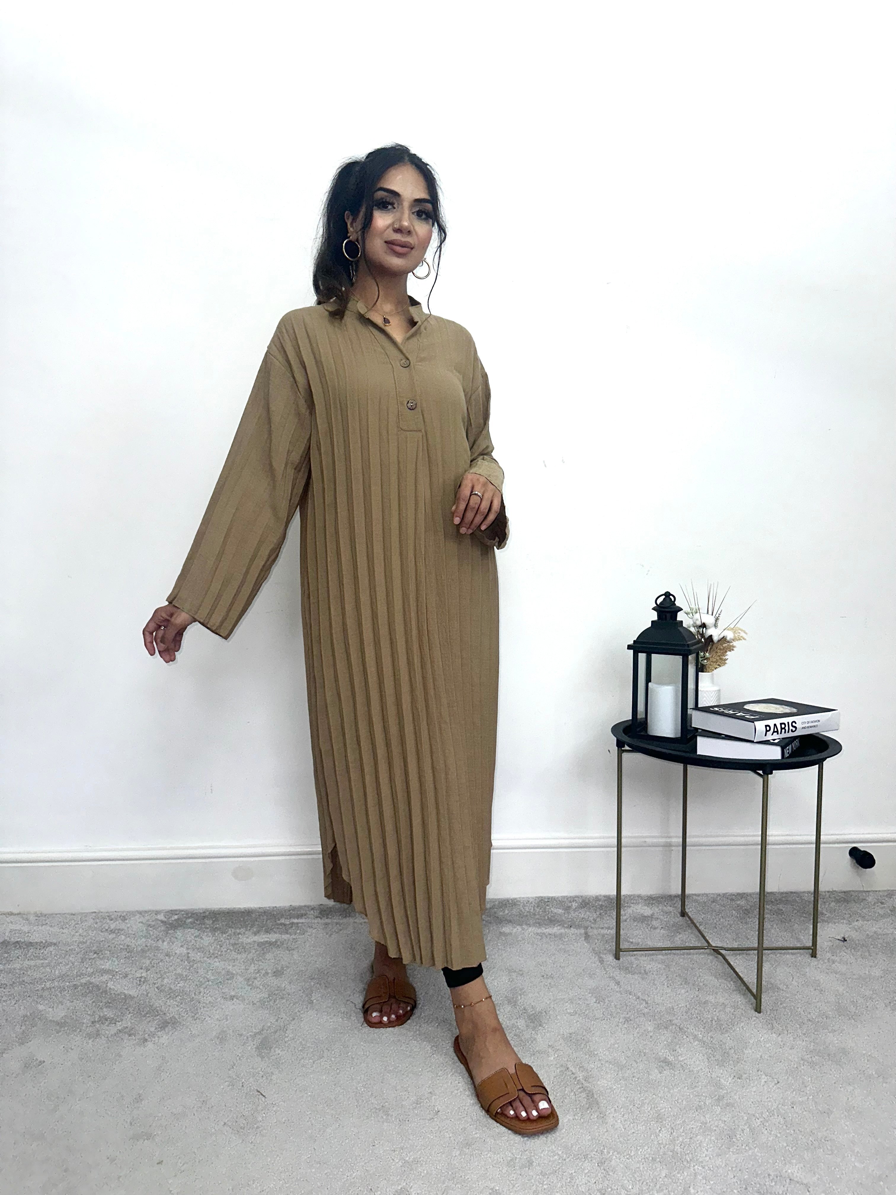 Inayah Pleated Midi Dress