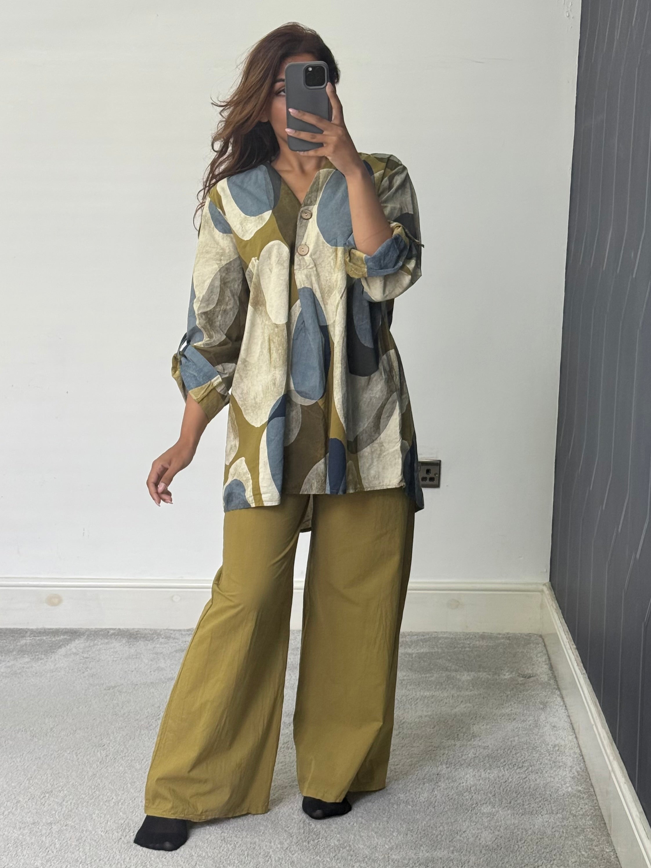 Meera Abstract Breeze Print 2 piece Co ord set