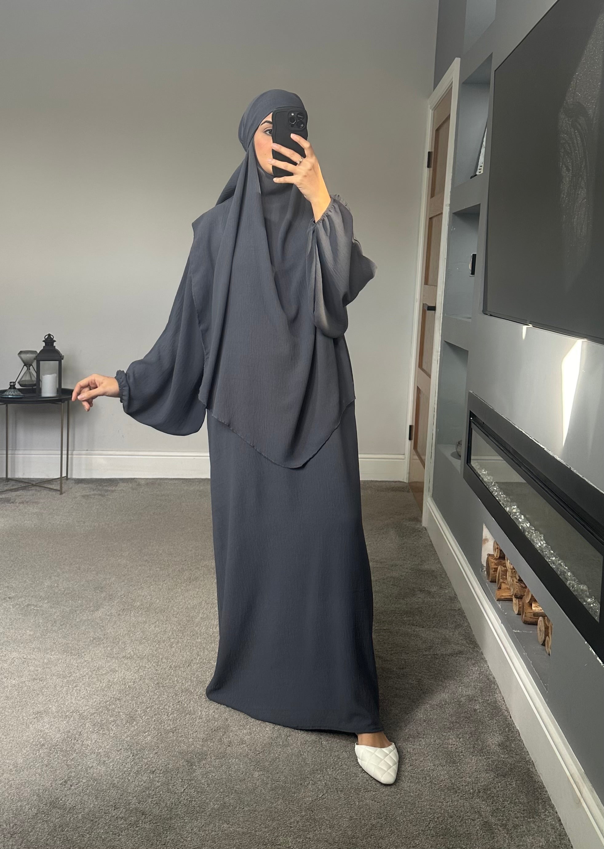 Hareem Batwing Sleeves Khimar Set