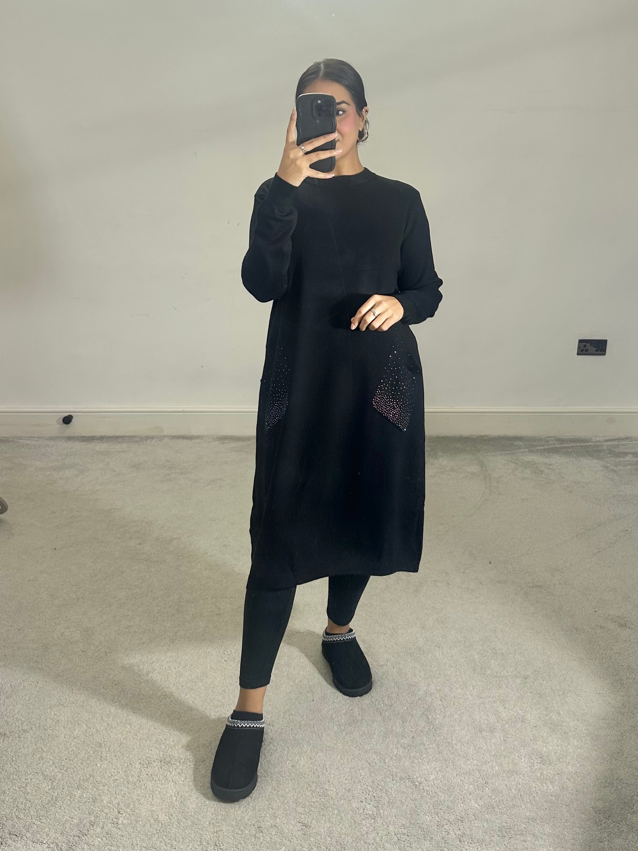 Areeba soft knit pocket dress