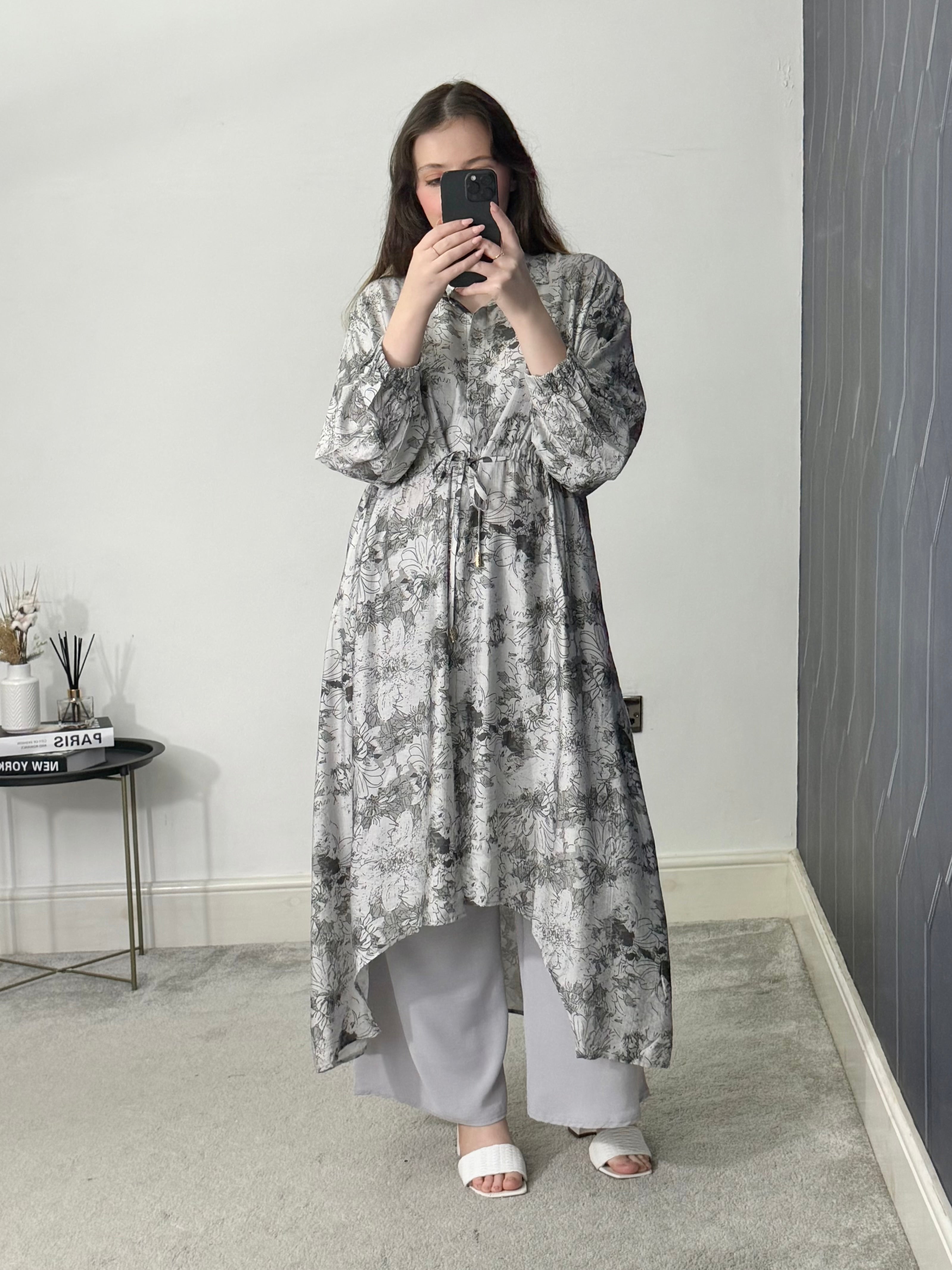 Printed hi low 2 piece co-ord set
