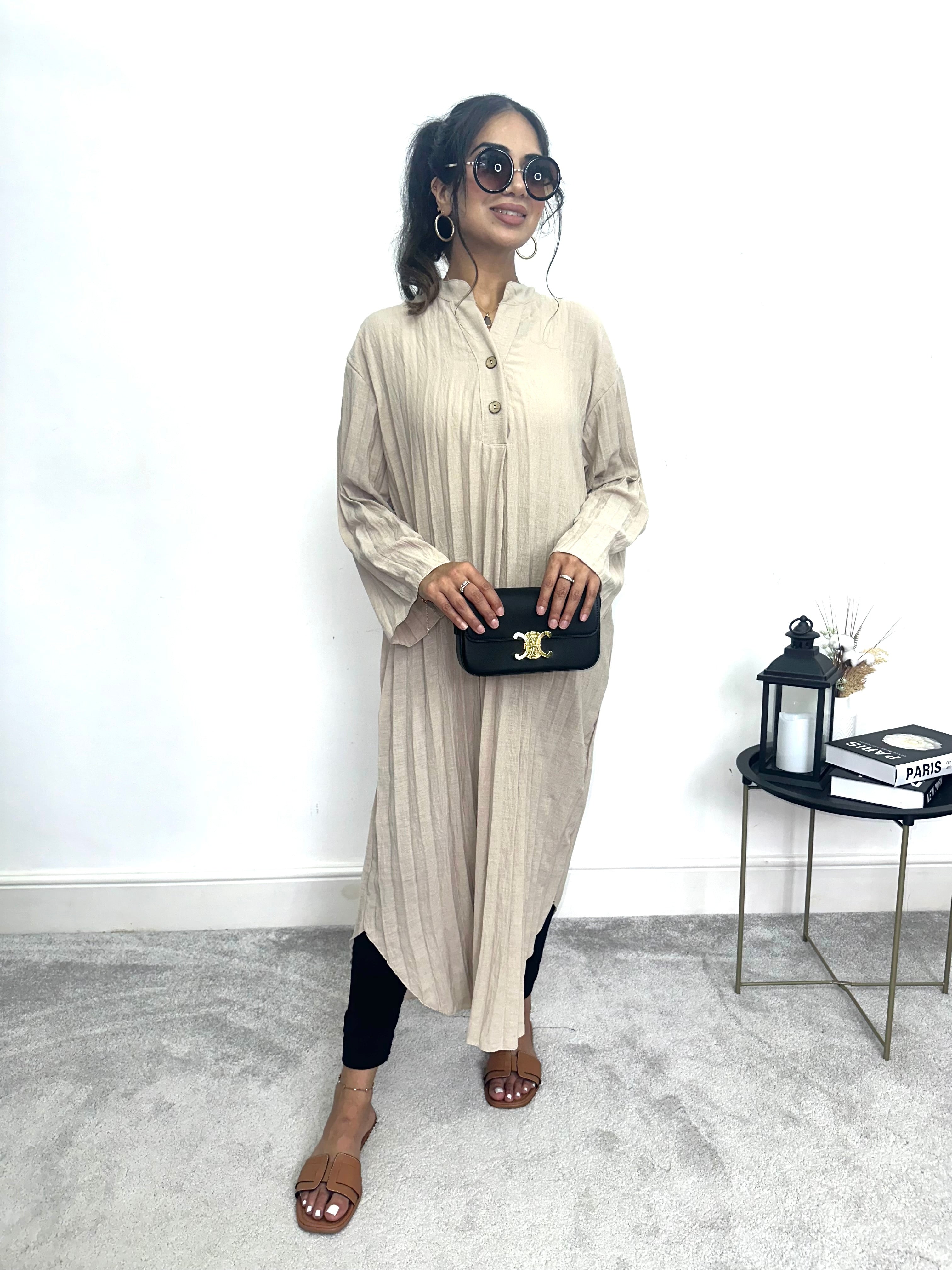 Inayah Pleated Midi Dress