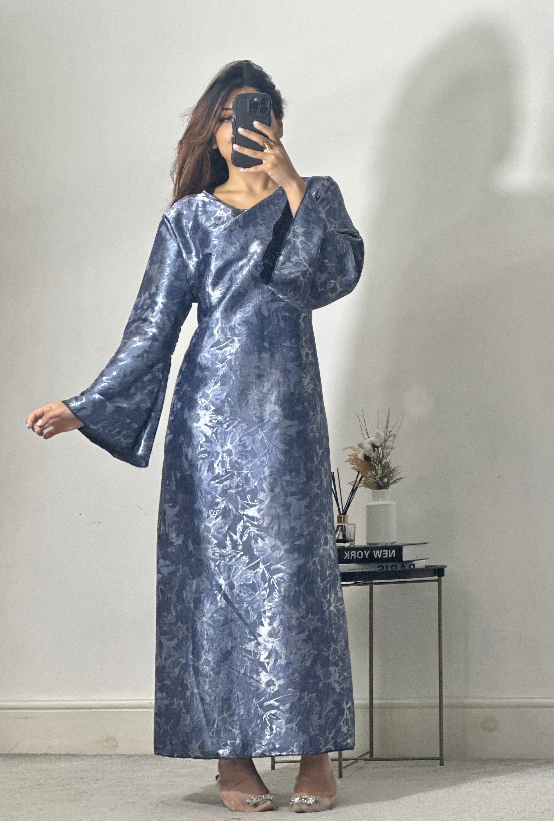 RIBA printed satin dress