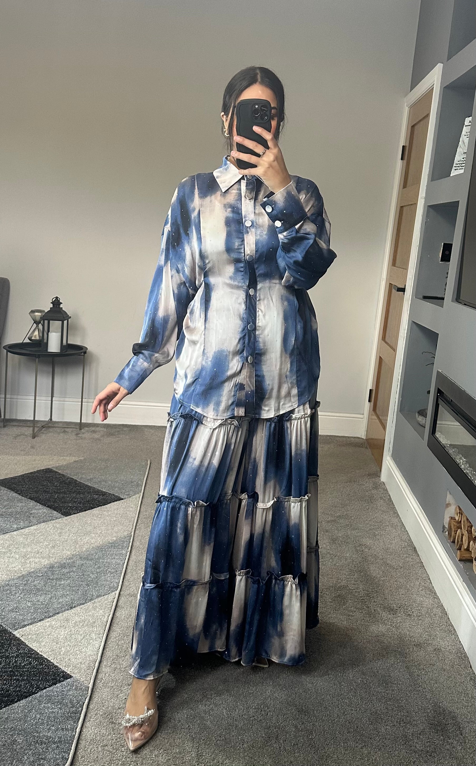 Arooj 2 piece Co ord (Blue)