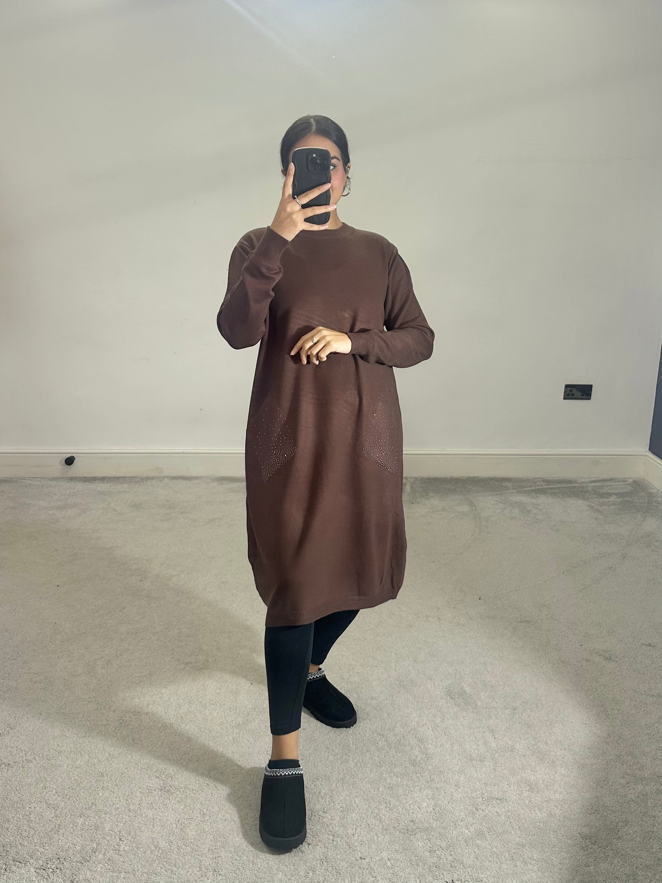 Areeba soft knit pocket dress