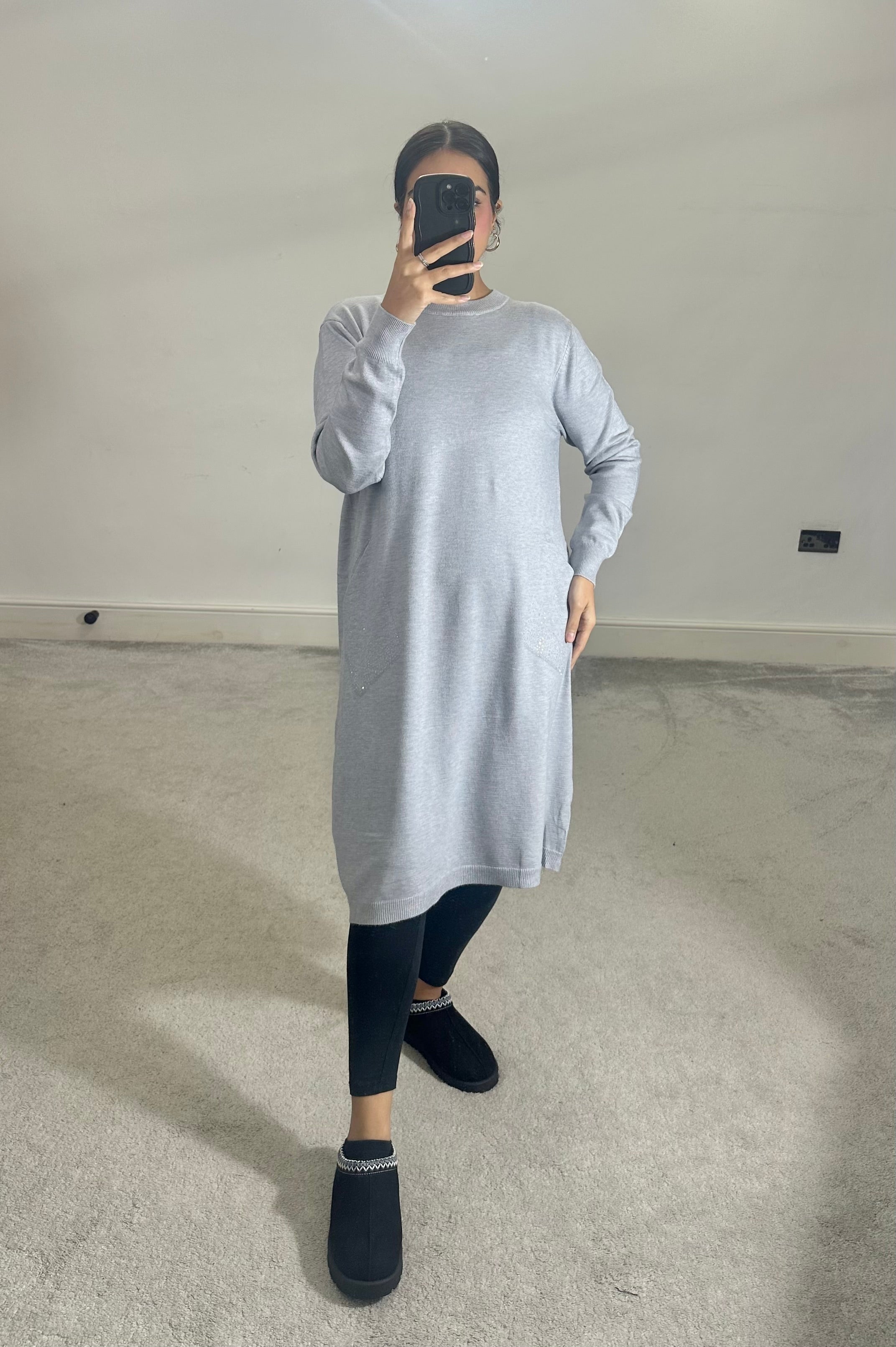 Areeba soft knit pocket dress