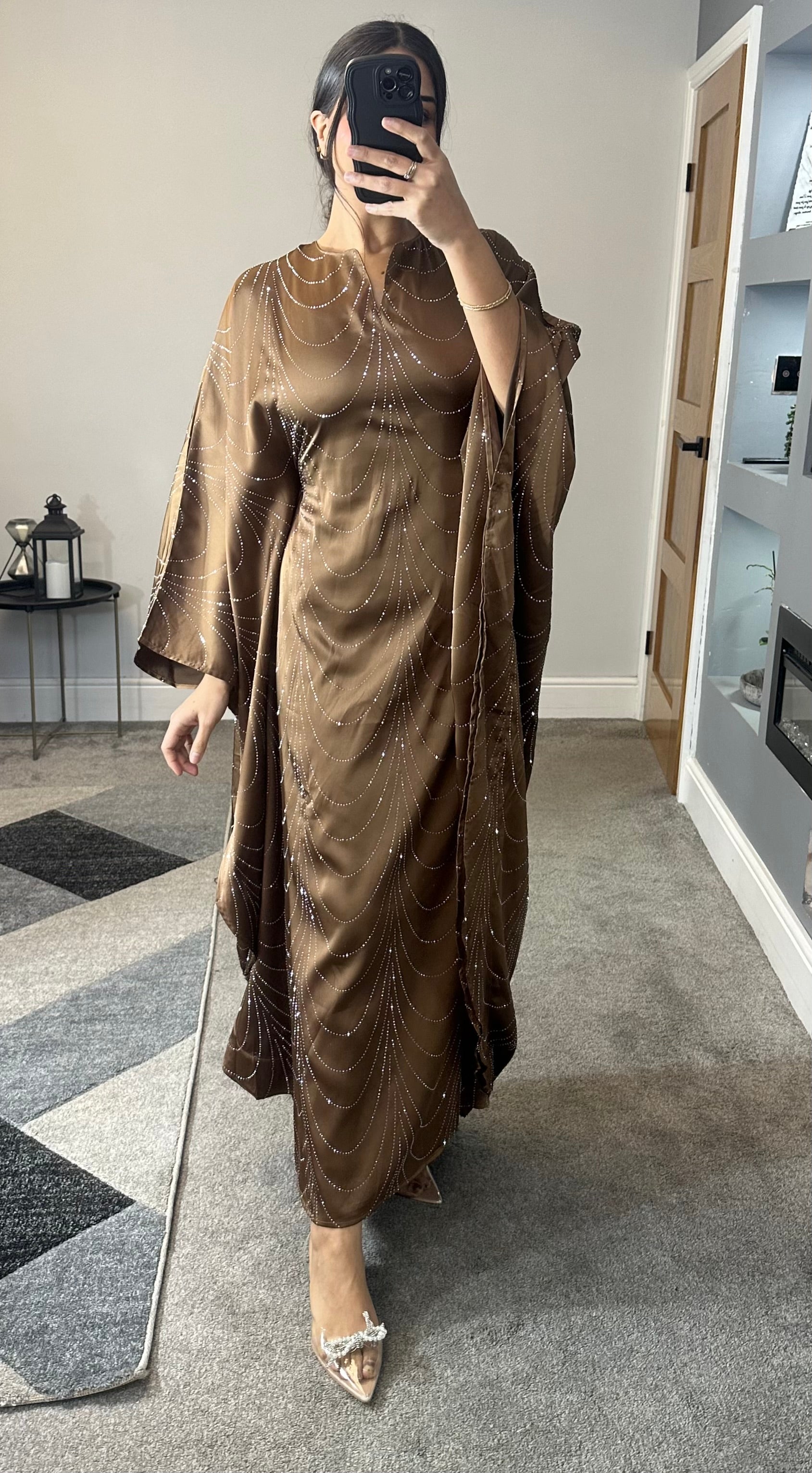 Nabeela Rhinestone Kaftan/Abaya