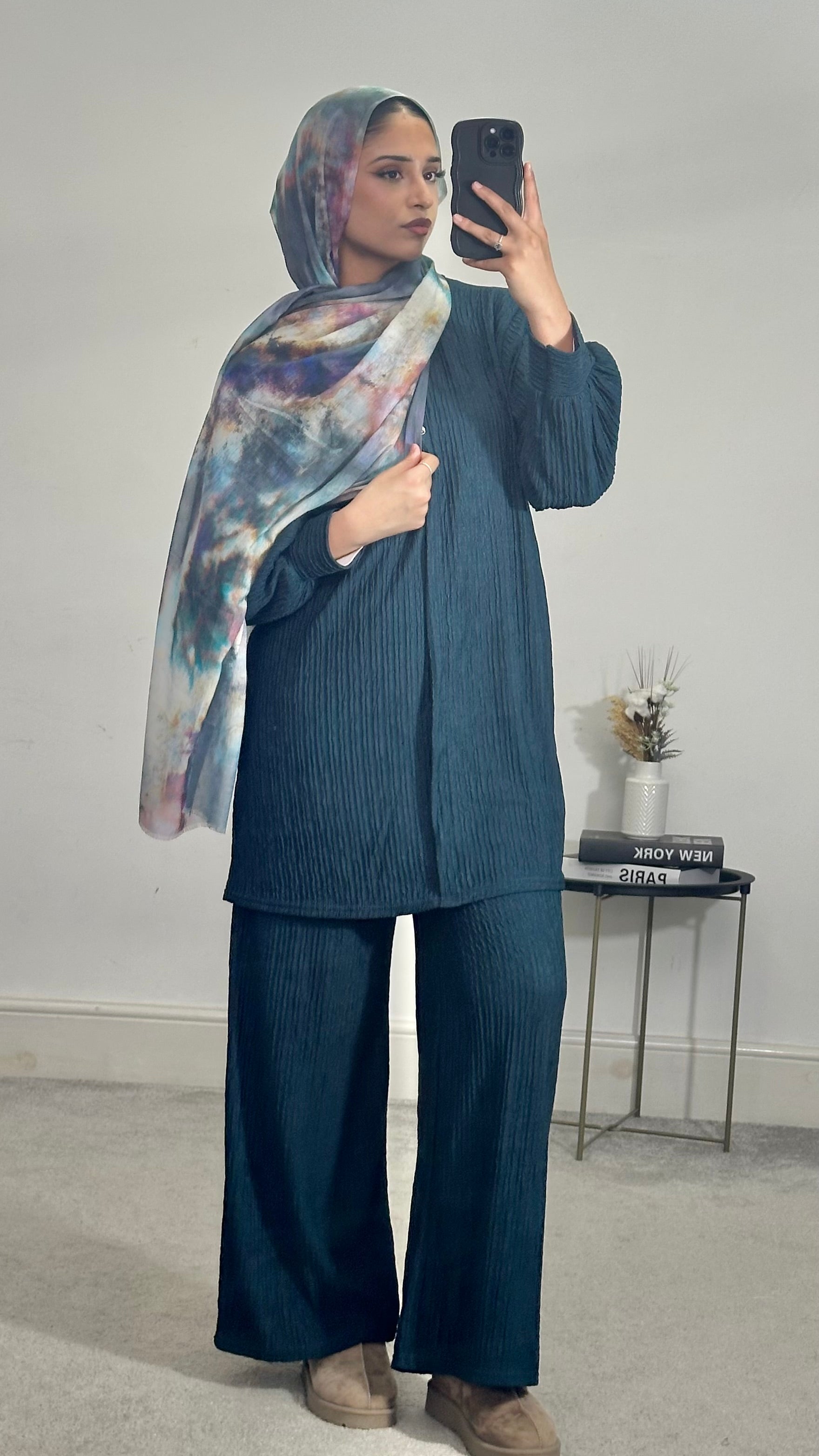 Huda Crinkle 2 piece co ords set