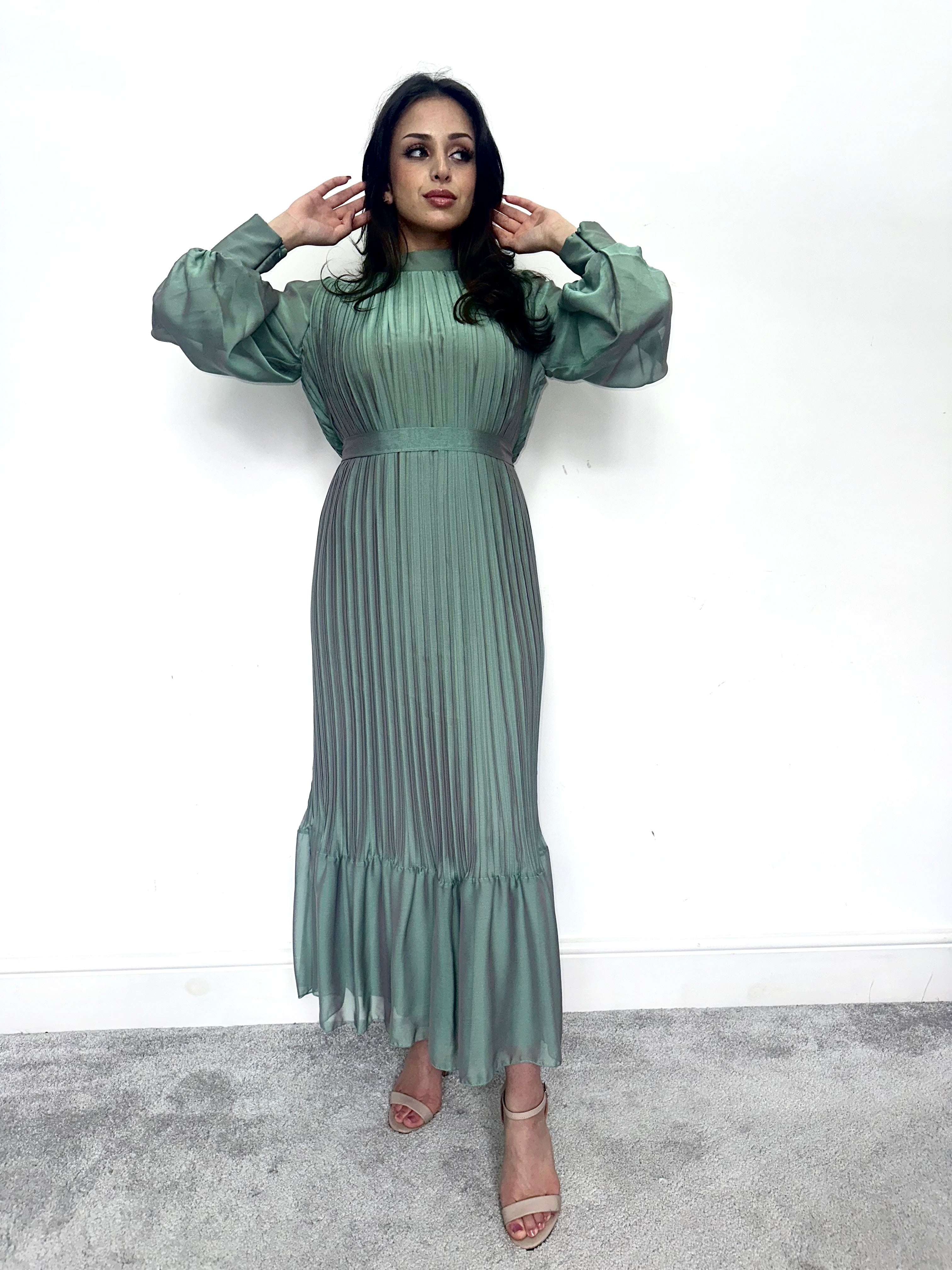 Faryal Maxi Dress (Sage)