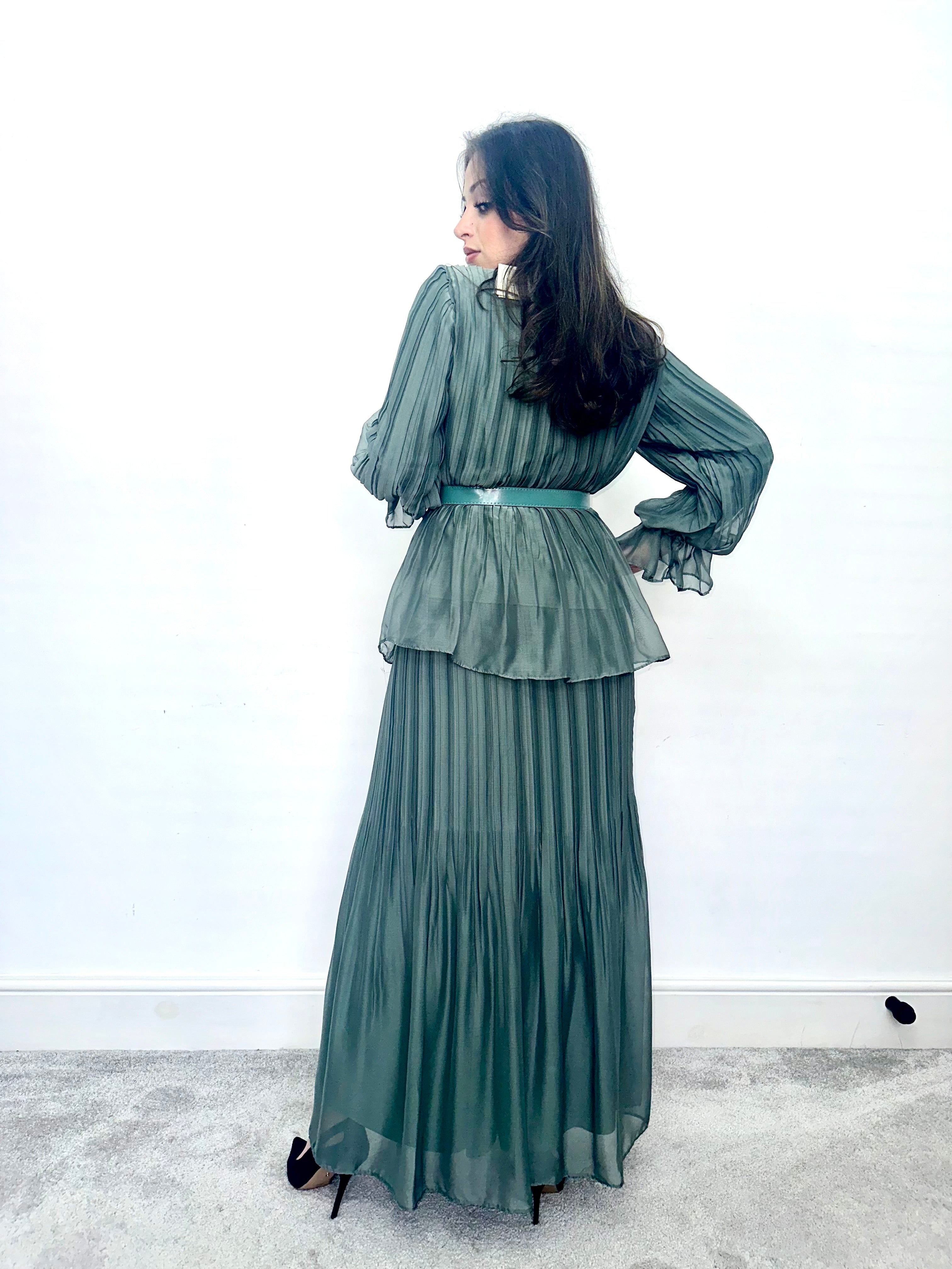 Nabila 2 Piece Skirt Set Green