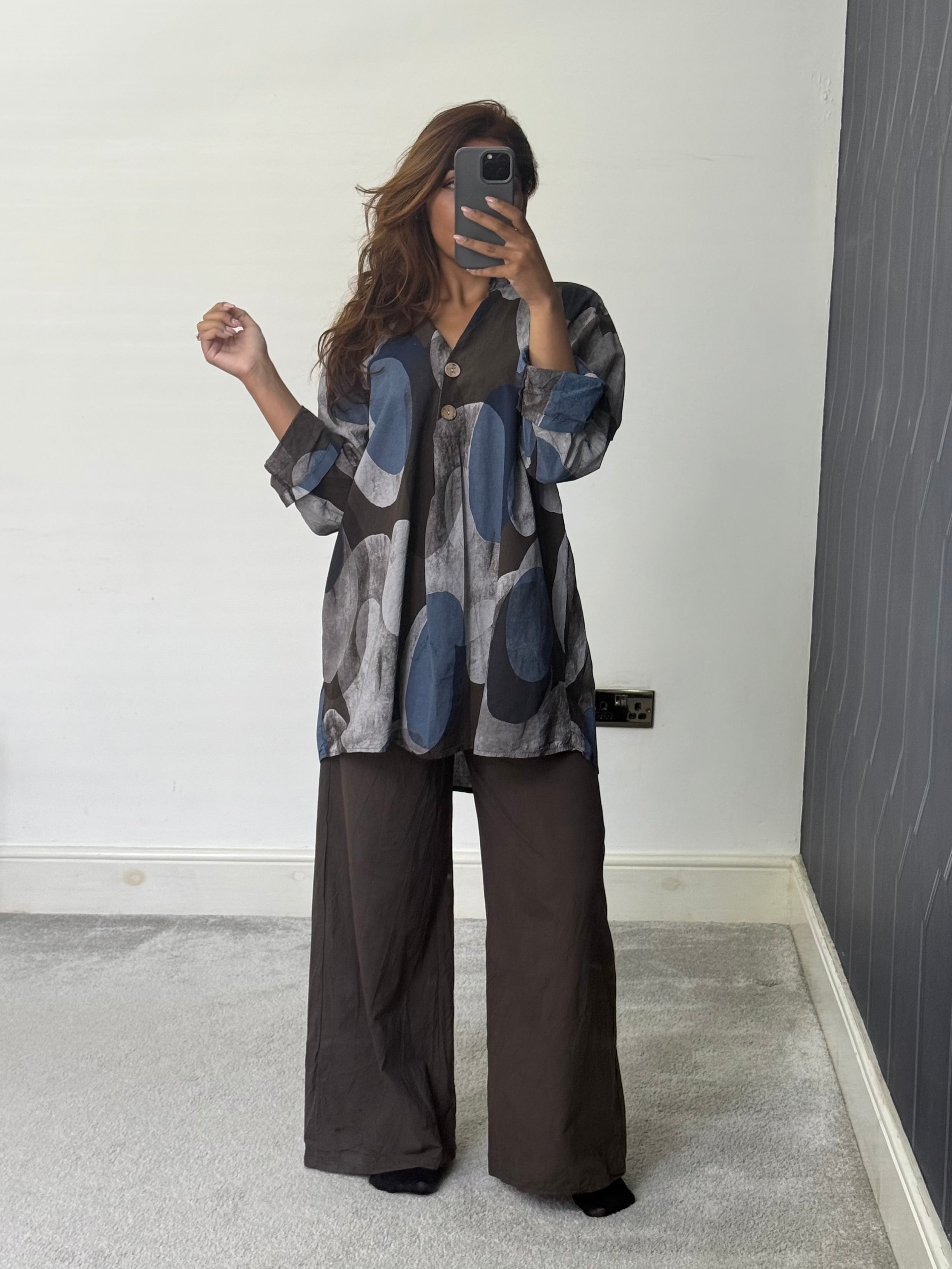 Meera Abstract Breeze Print 2 piece Co ord set