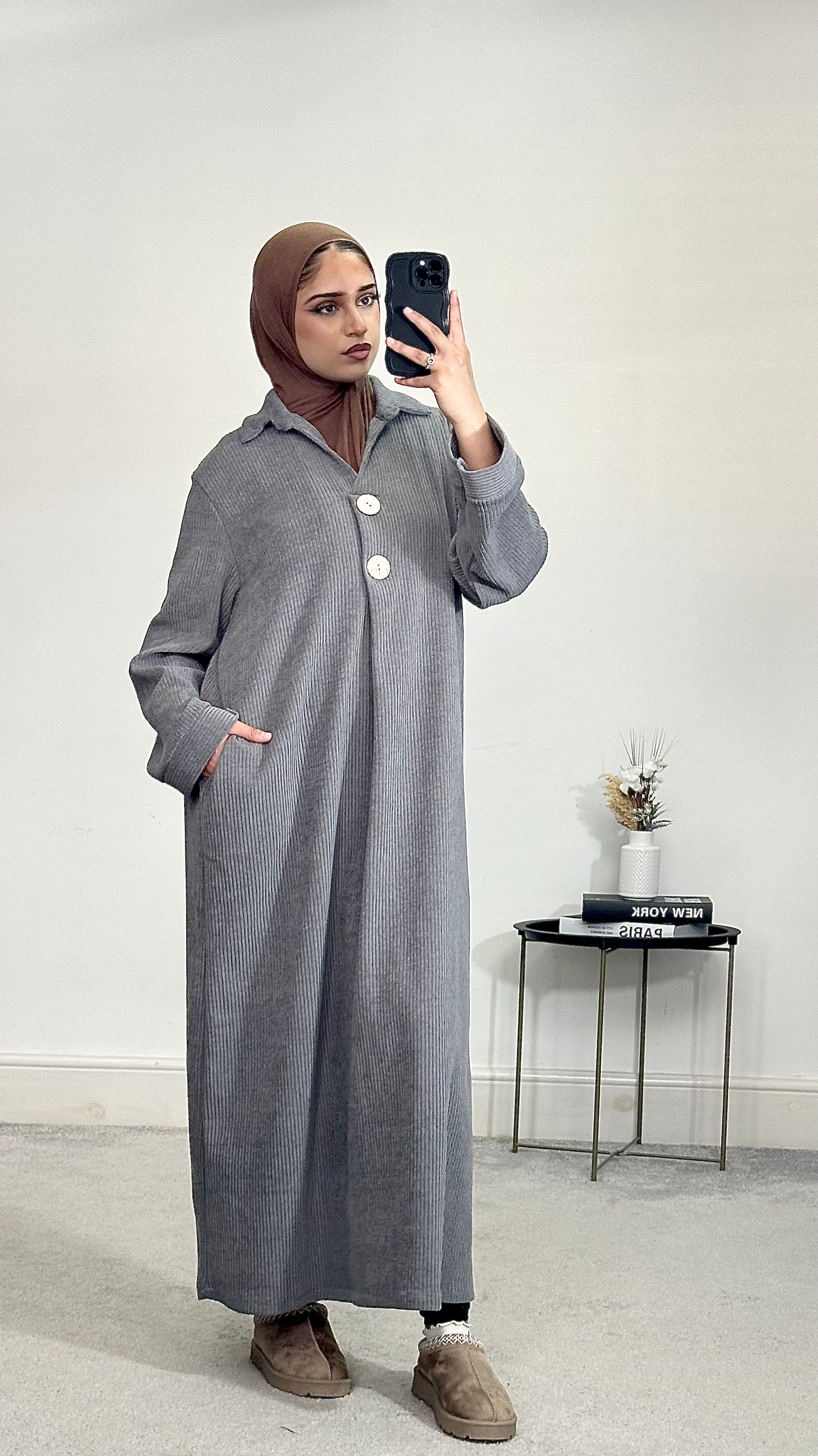 Corduroy Abaya/Long Dress
