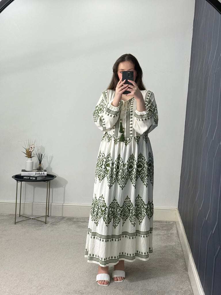 Zoya Printed Long Dress