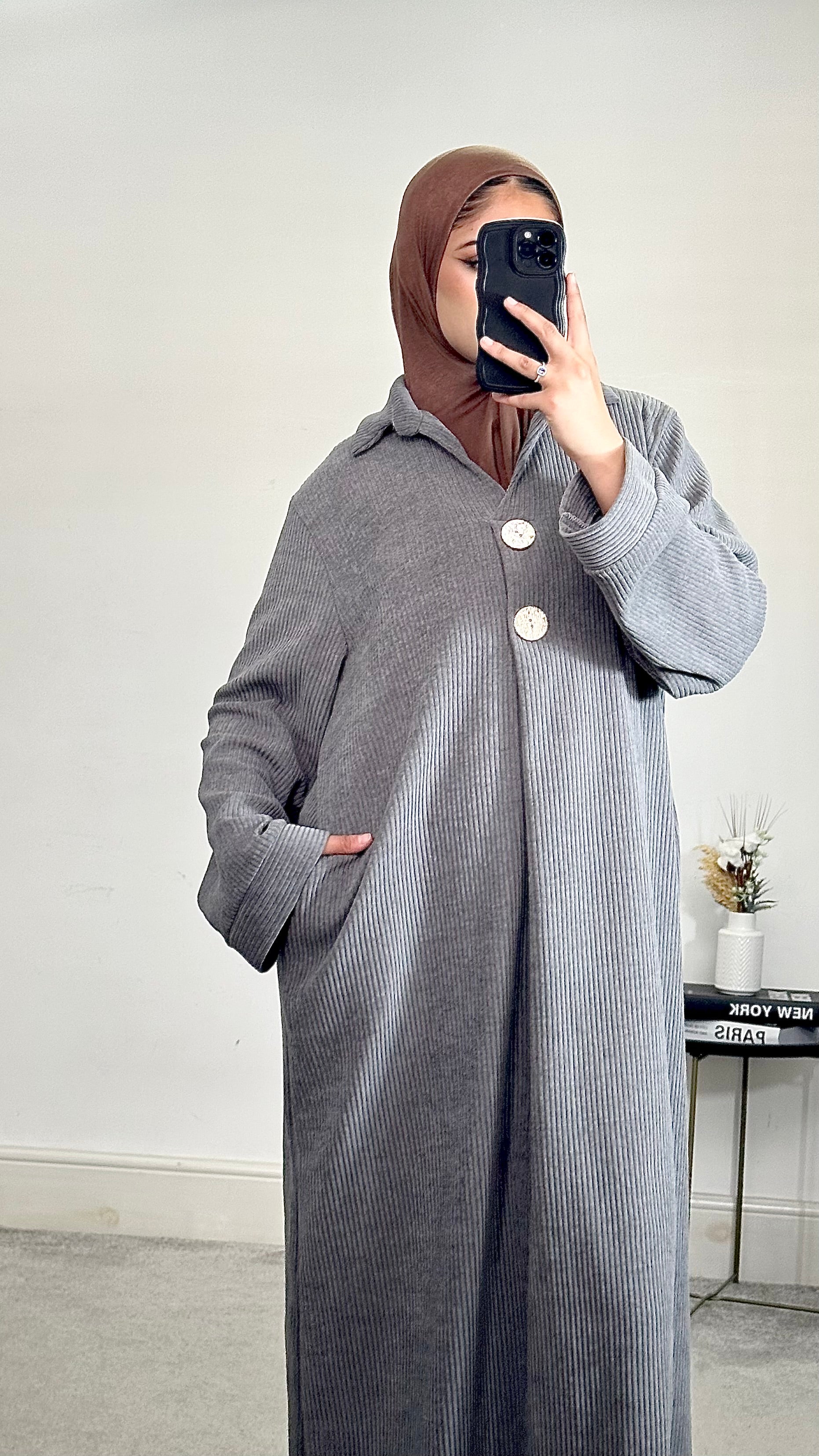 Corduroy Abaya/Long Dress
