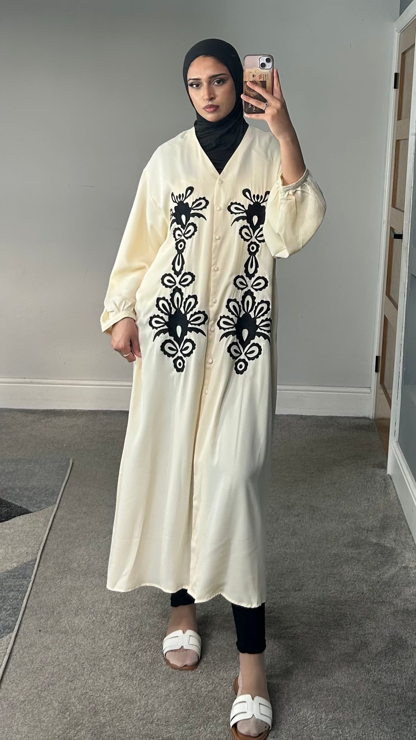 Aliyah Embroidered Silk/Satin Dress