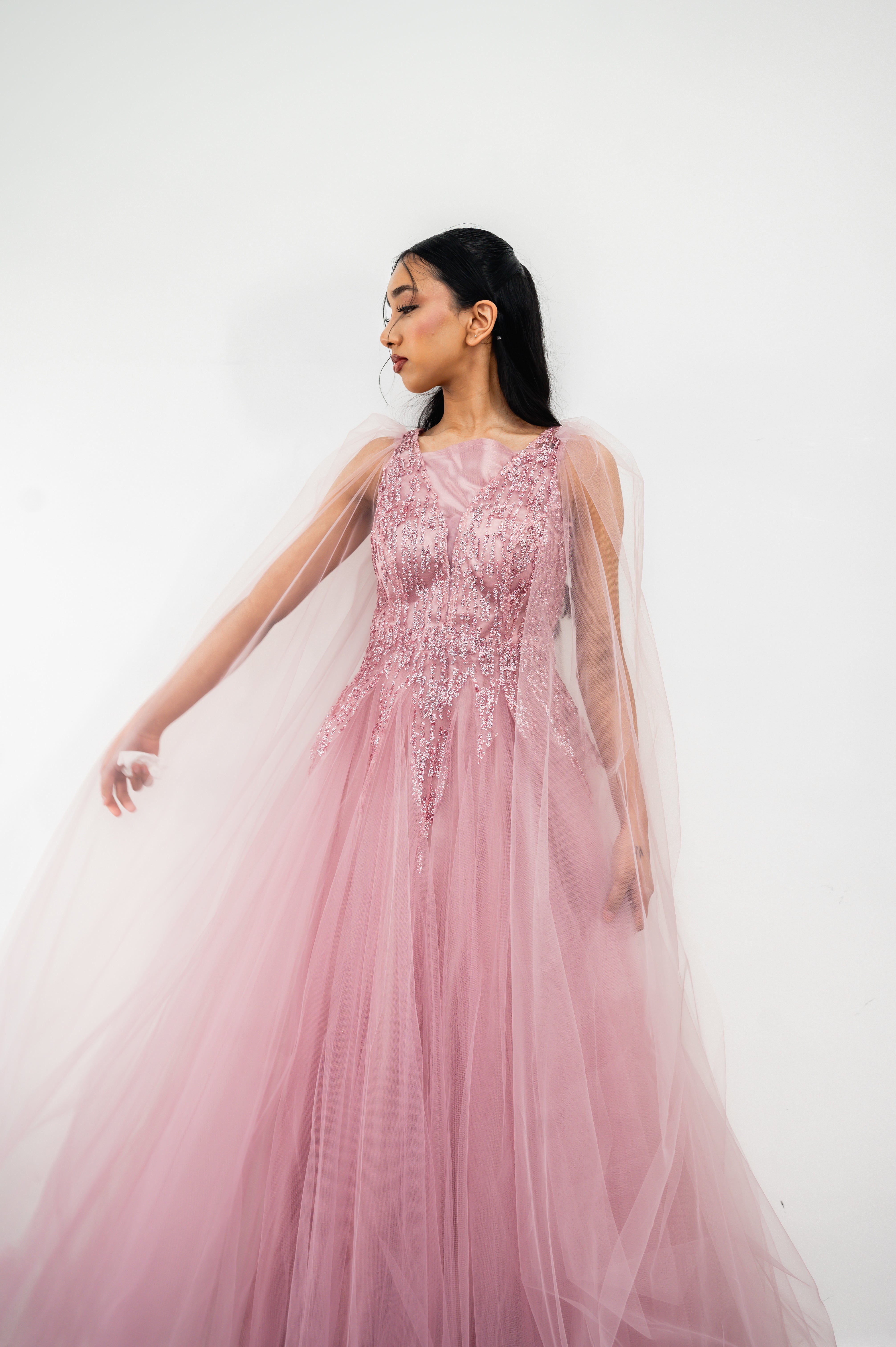 Melike Tulle Gown (Pink)