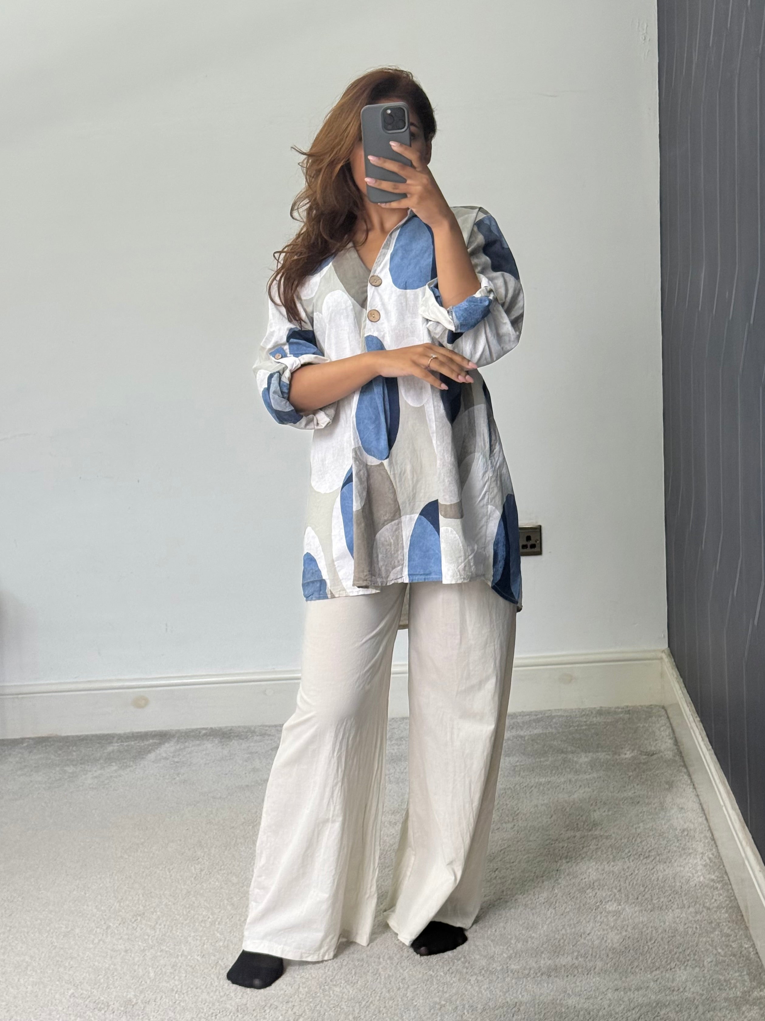Meera Abstract Breeze Print 2 piece Co ord set