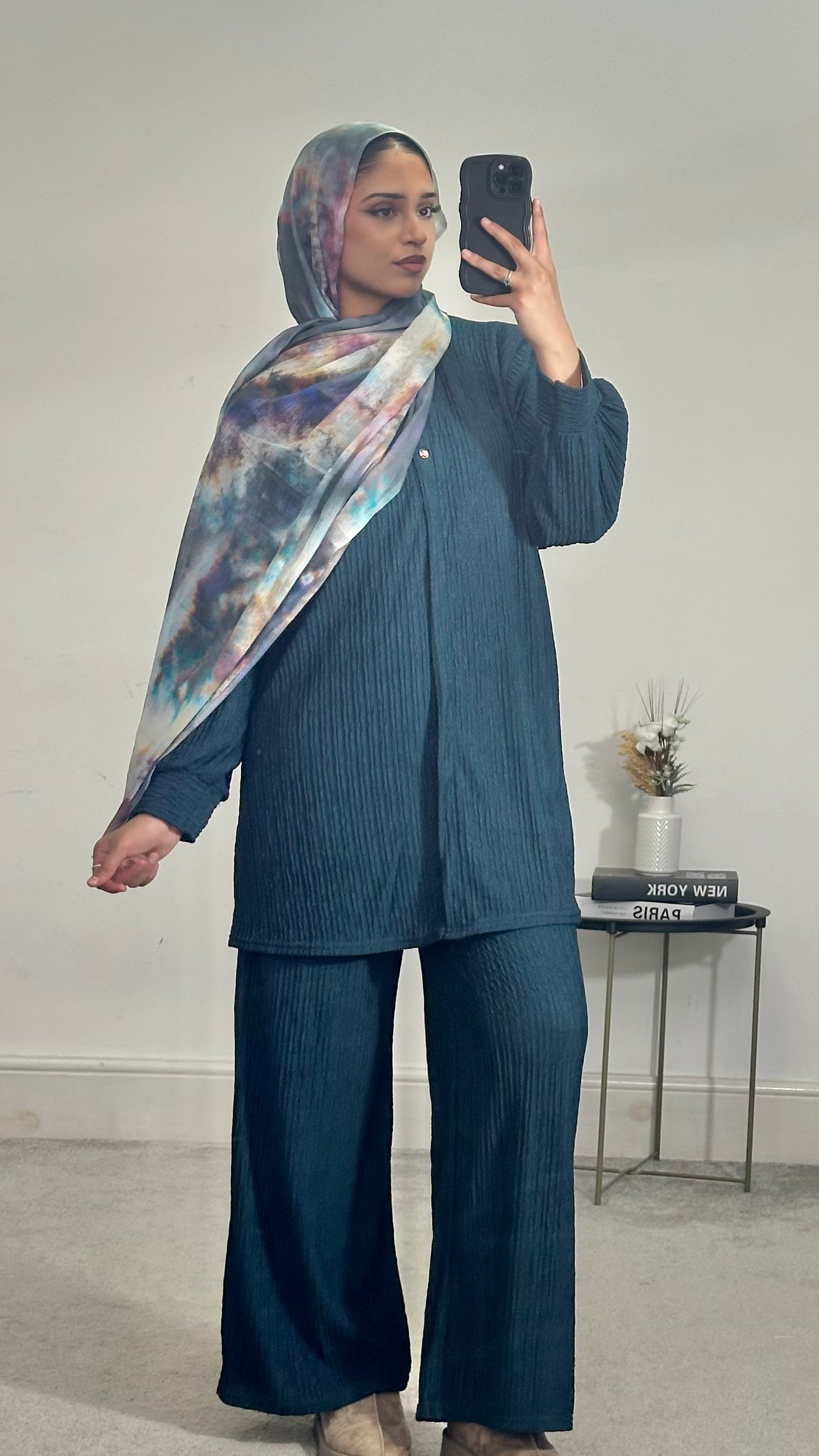 Huda Crinkle 2 piece co ords set