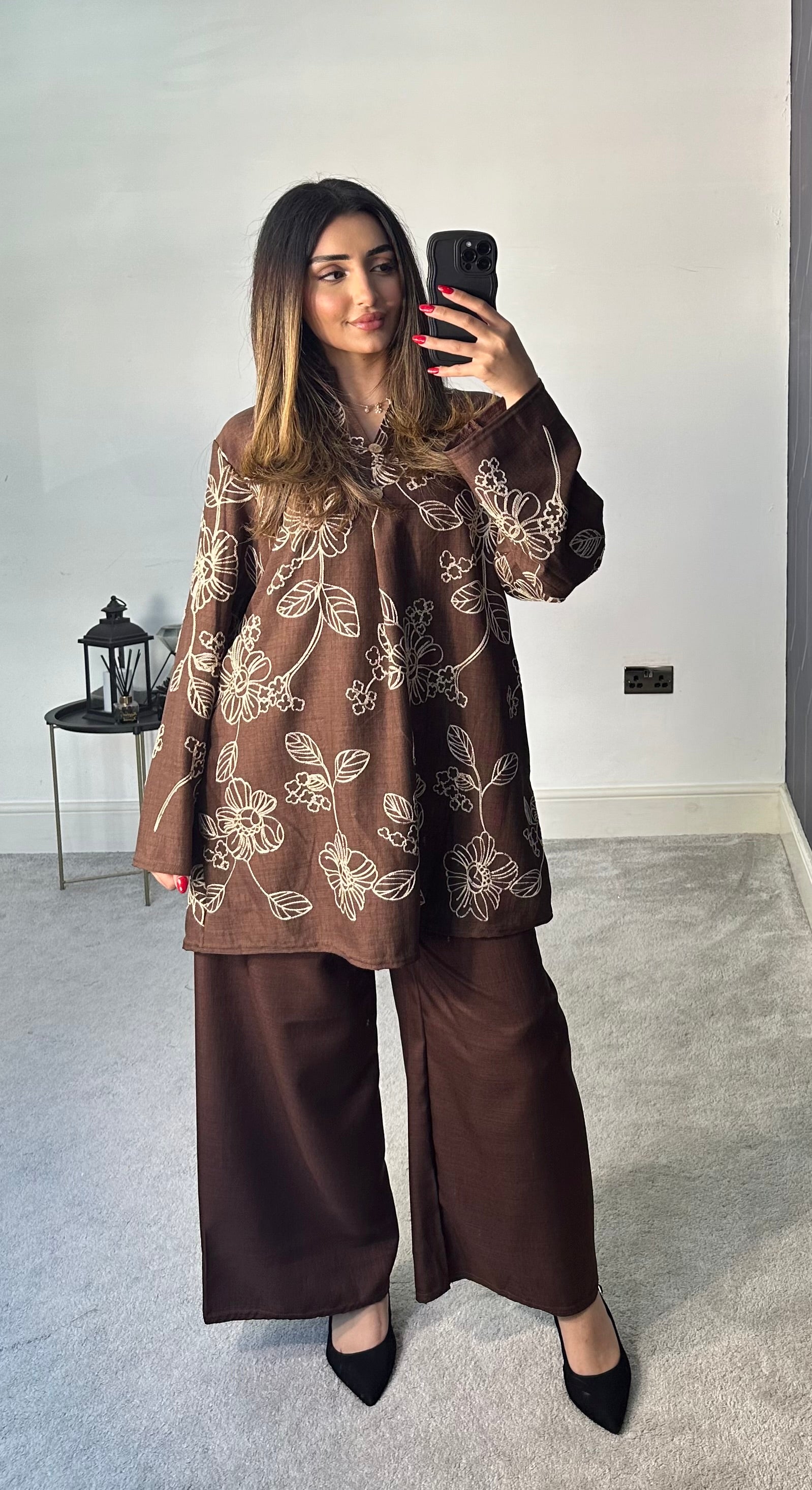 Erum Thread Embroidery 2 piece co ords