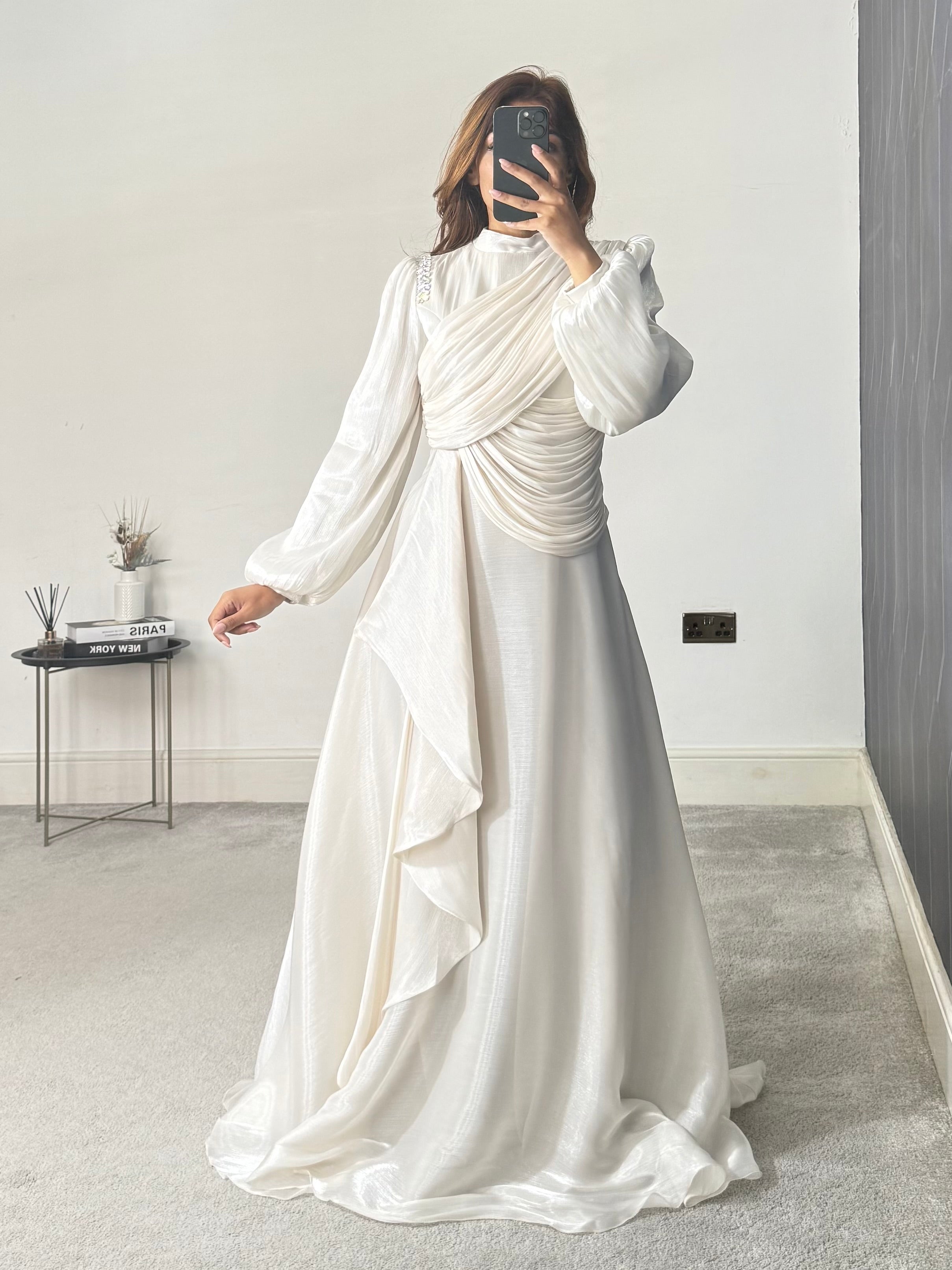 Faryal Modest Dress (Stone)