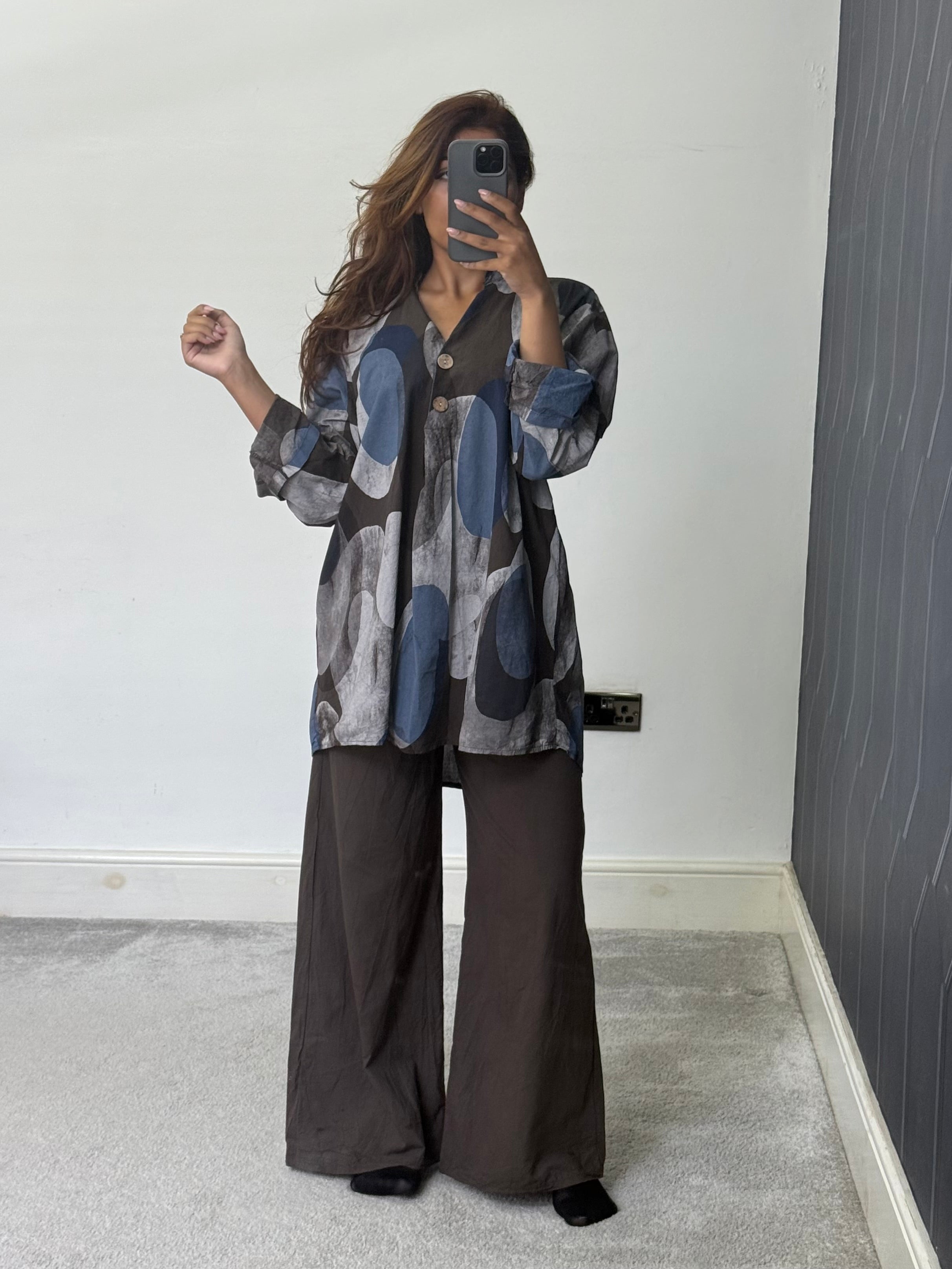 Meera Abstract Breeze Print 2 piece Co ord set