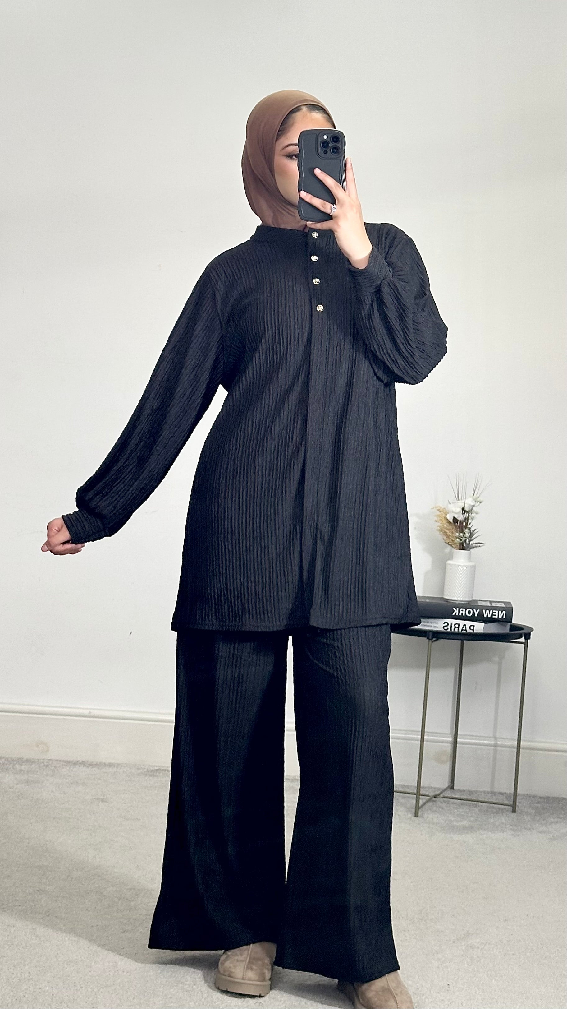 Huda Crinkle 2 piece co ords set