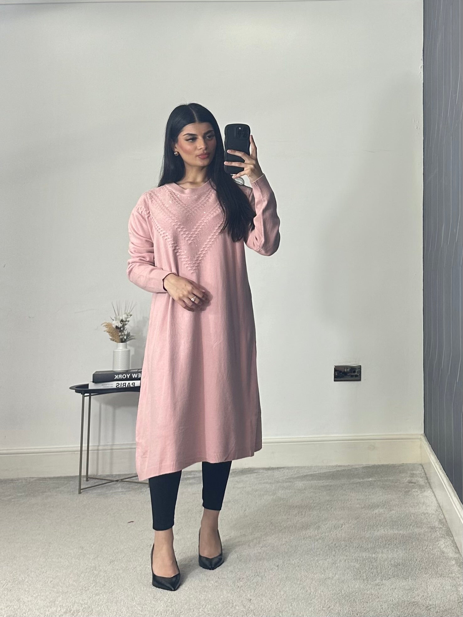 Soft Knitted Modest Long Sleeves Jumper Dress