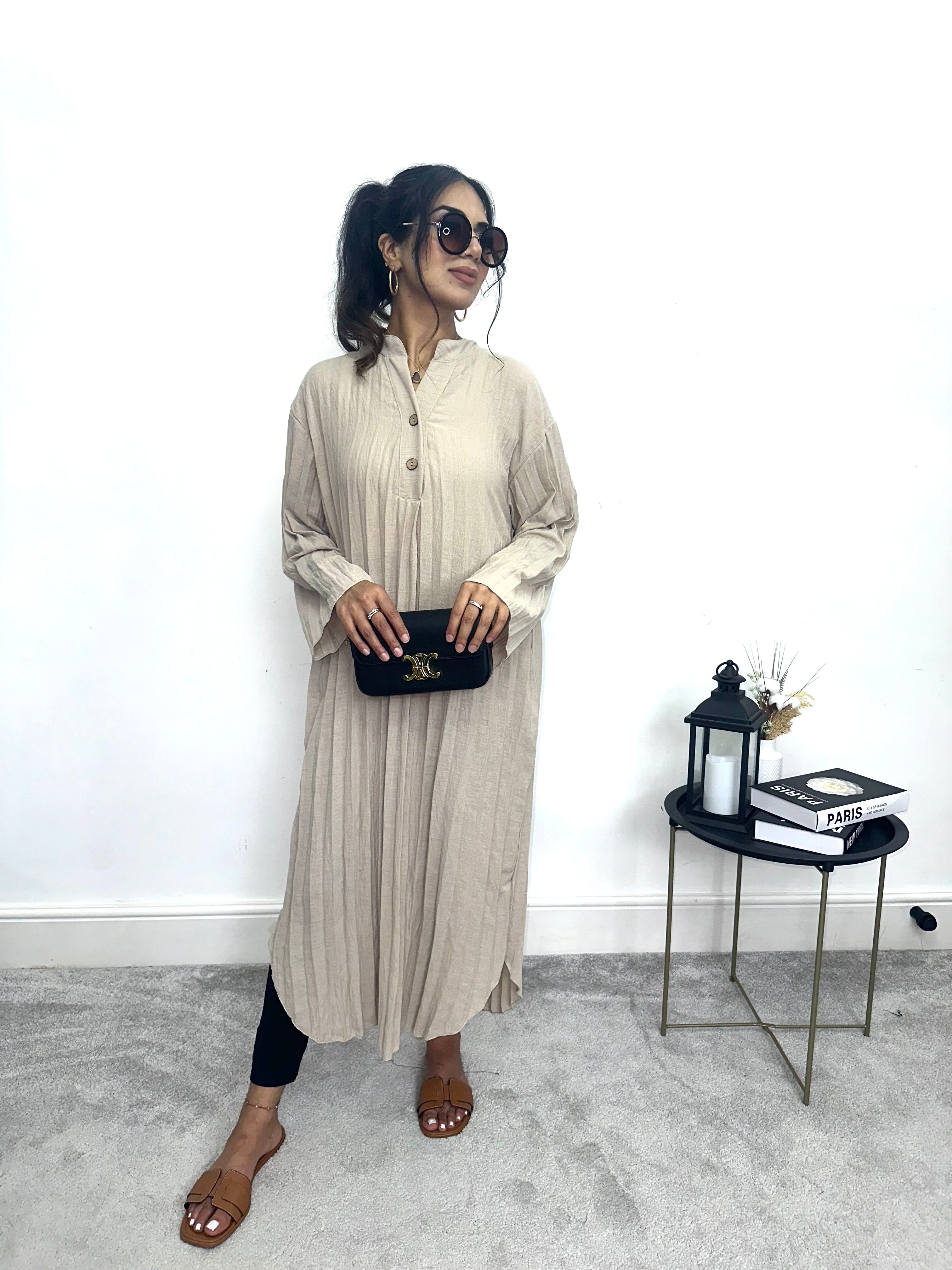 Inayah Pleated Midi Dress