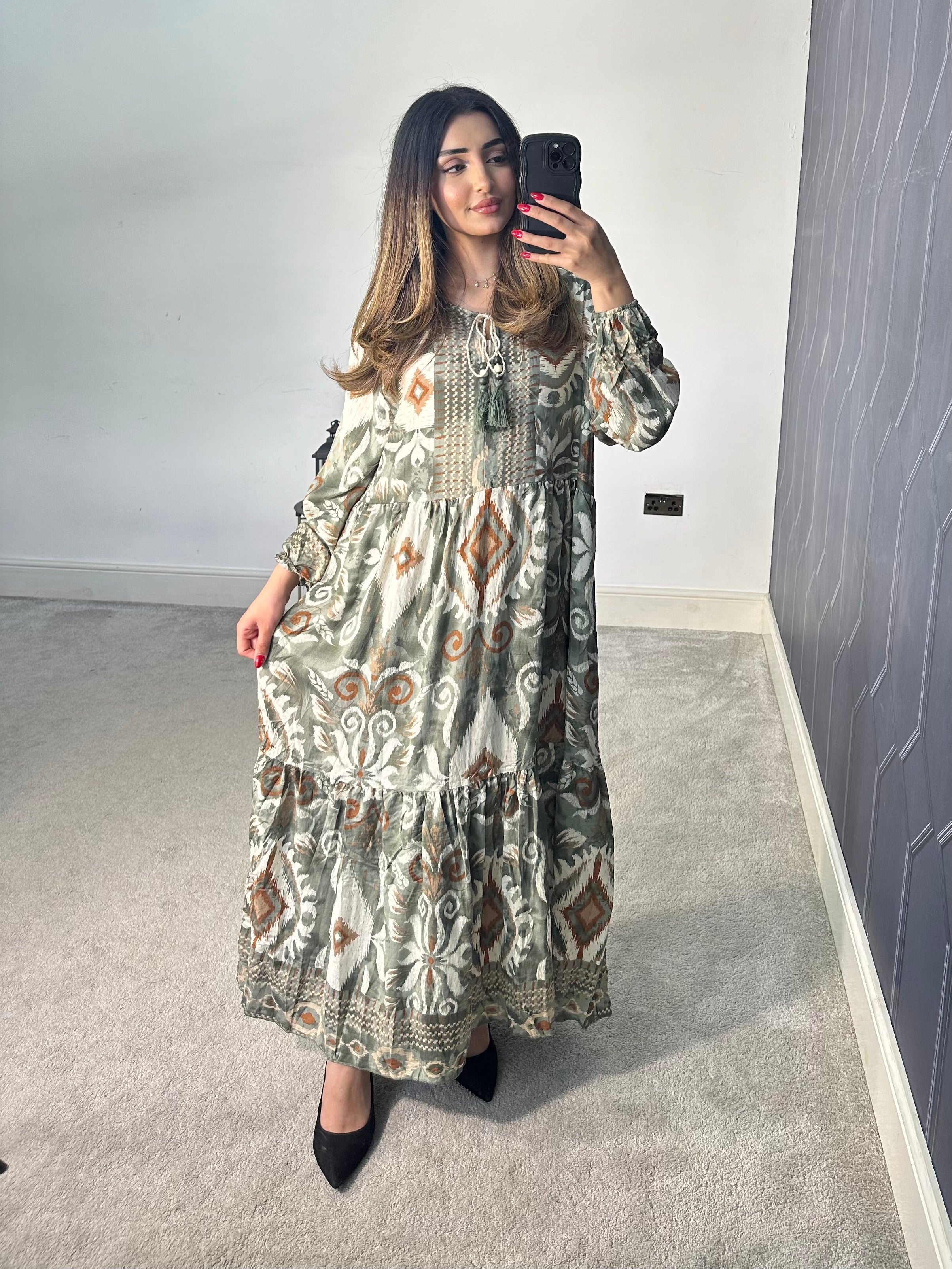 Farah Summer Long Dress (Plus Size)