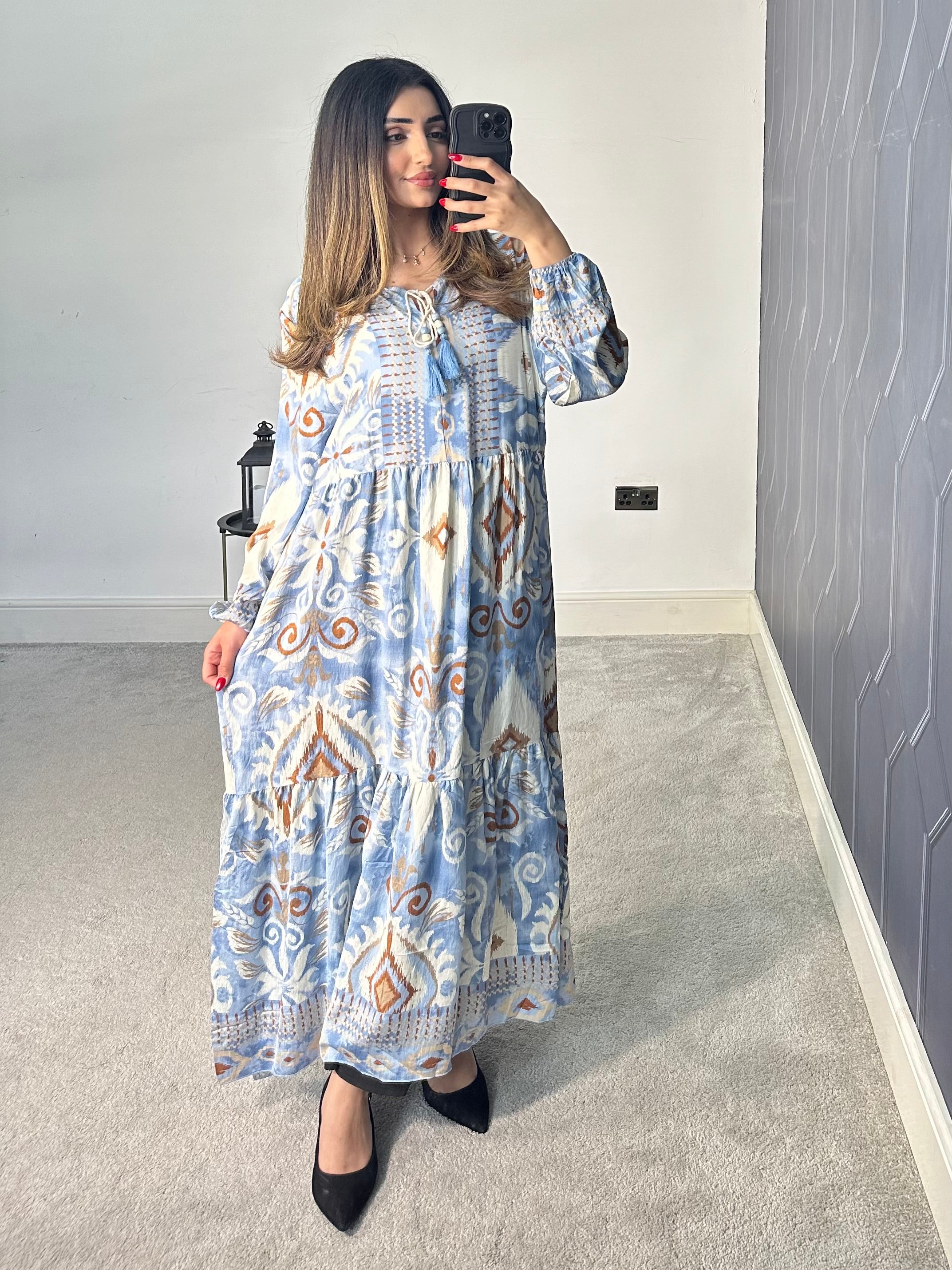 Farah Summer Long Dress (Plus Size)
