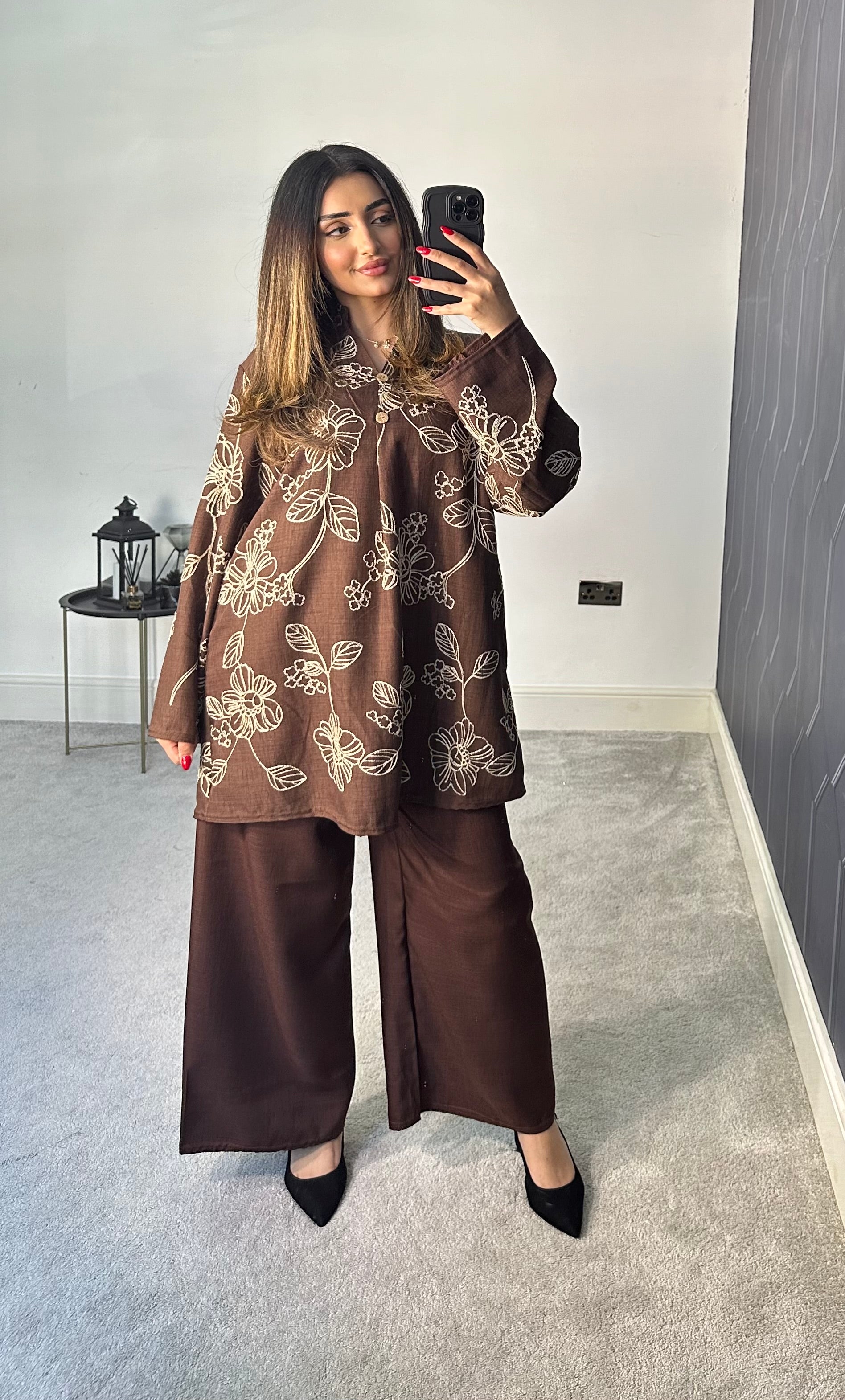 Erum Thread Embroidery 2 piece co ords