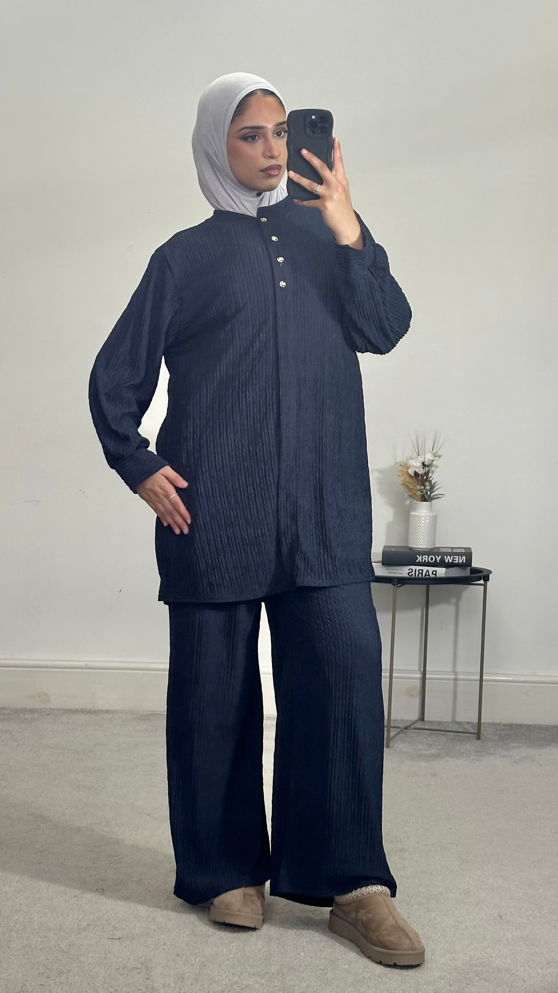 Huda Crinkle 2 piece co ords set