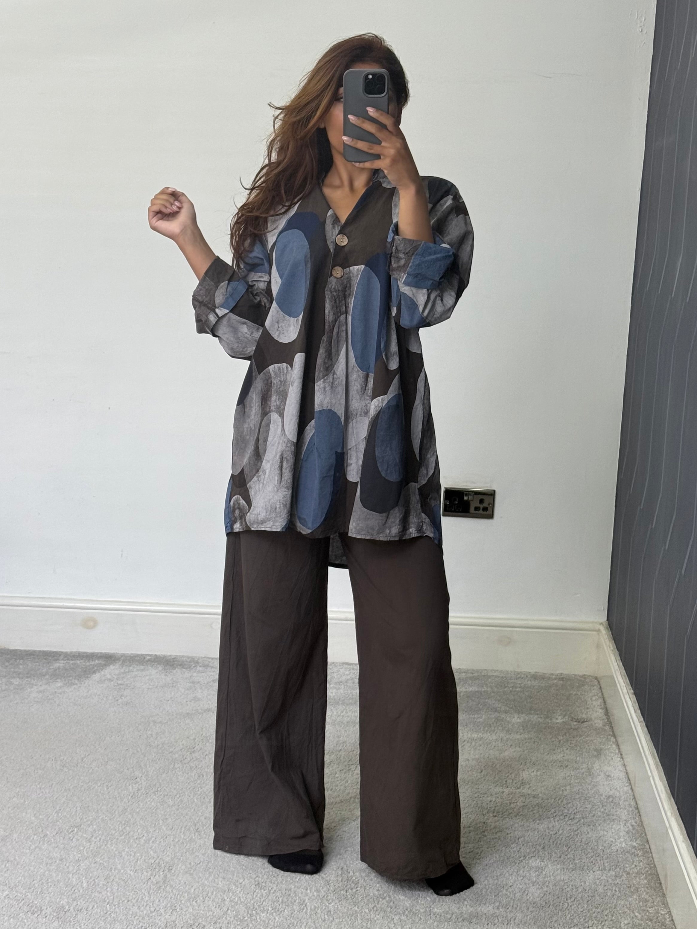 Meera Abstract Breeze Print 2 piece Co ord set