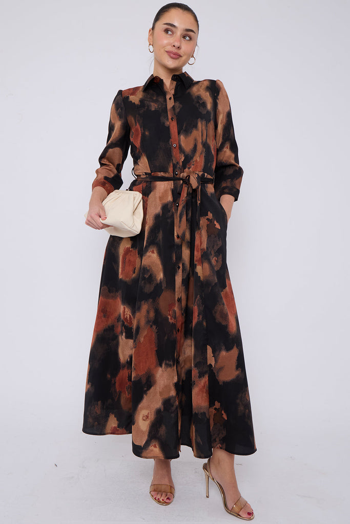 Mariyah Printed Shirt Dress
