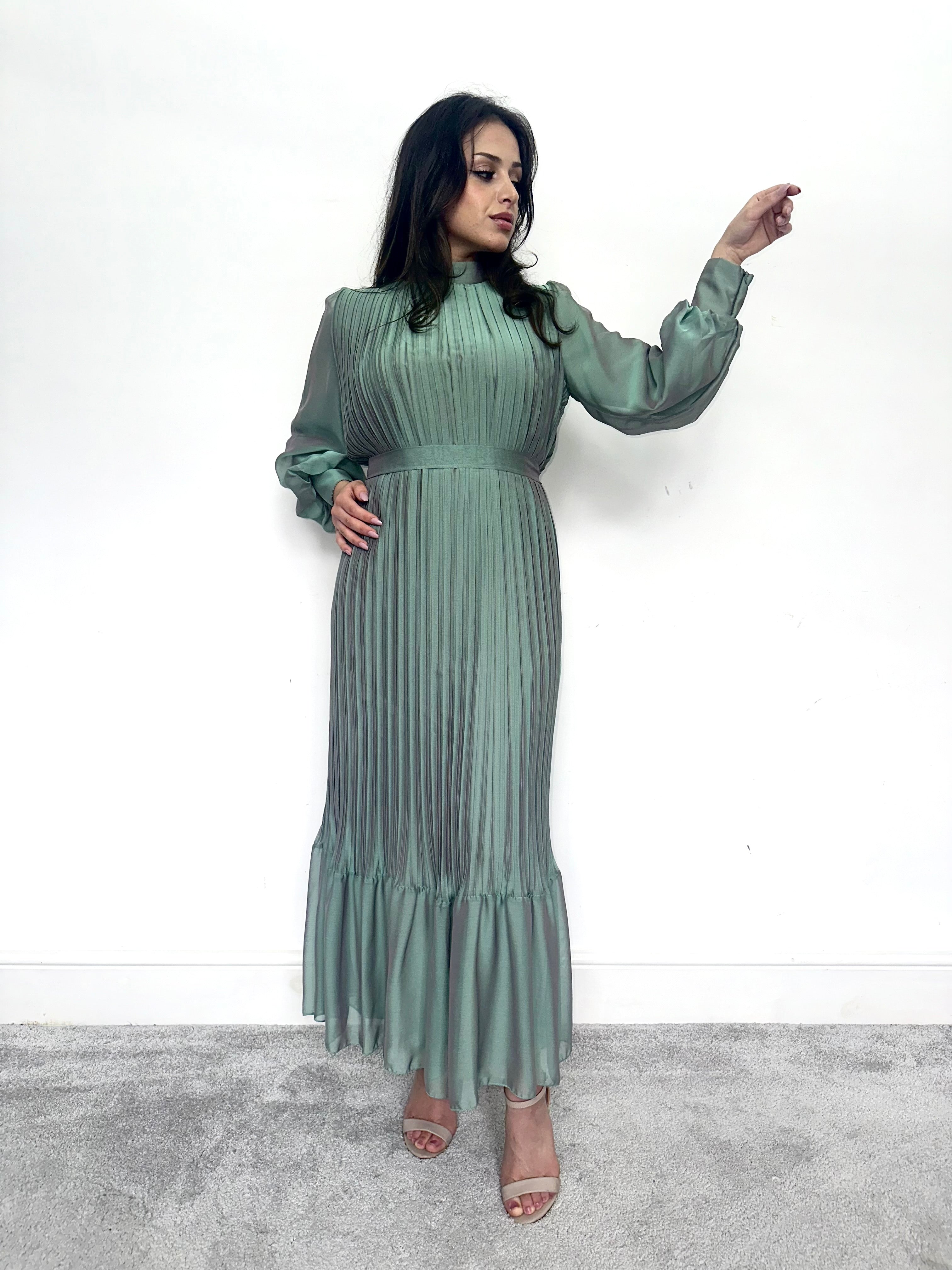 Faryal Maxi Dress (Sage)