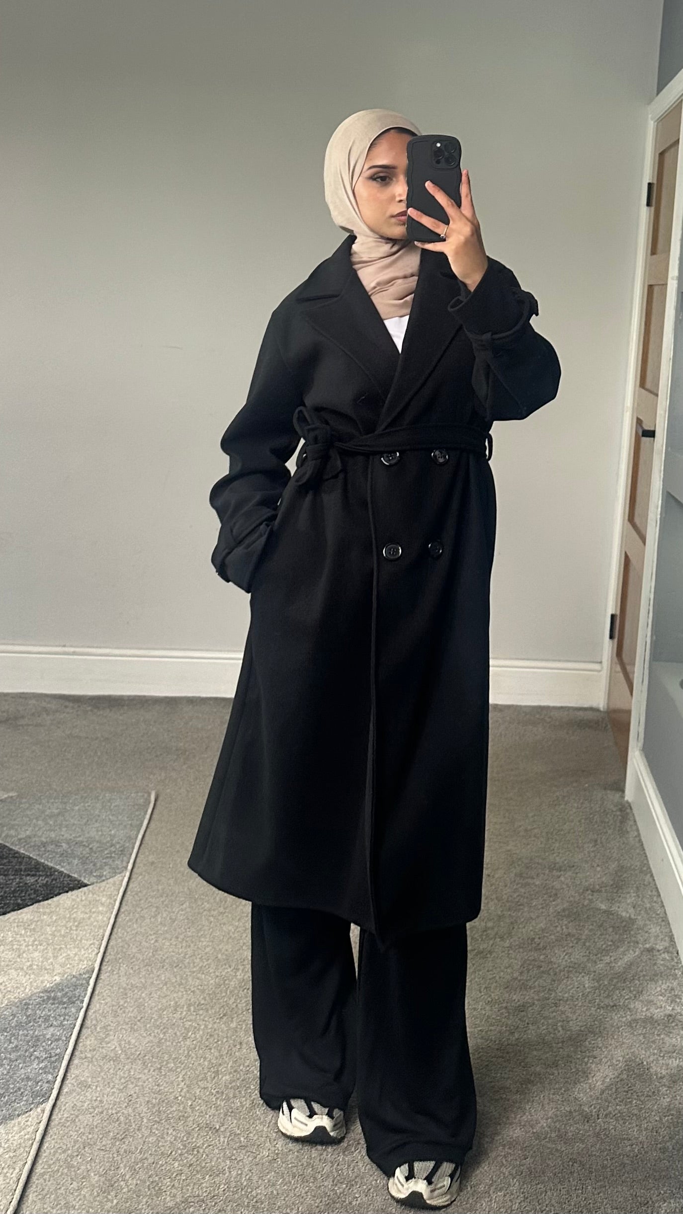 Belted Longline winter coat