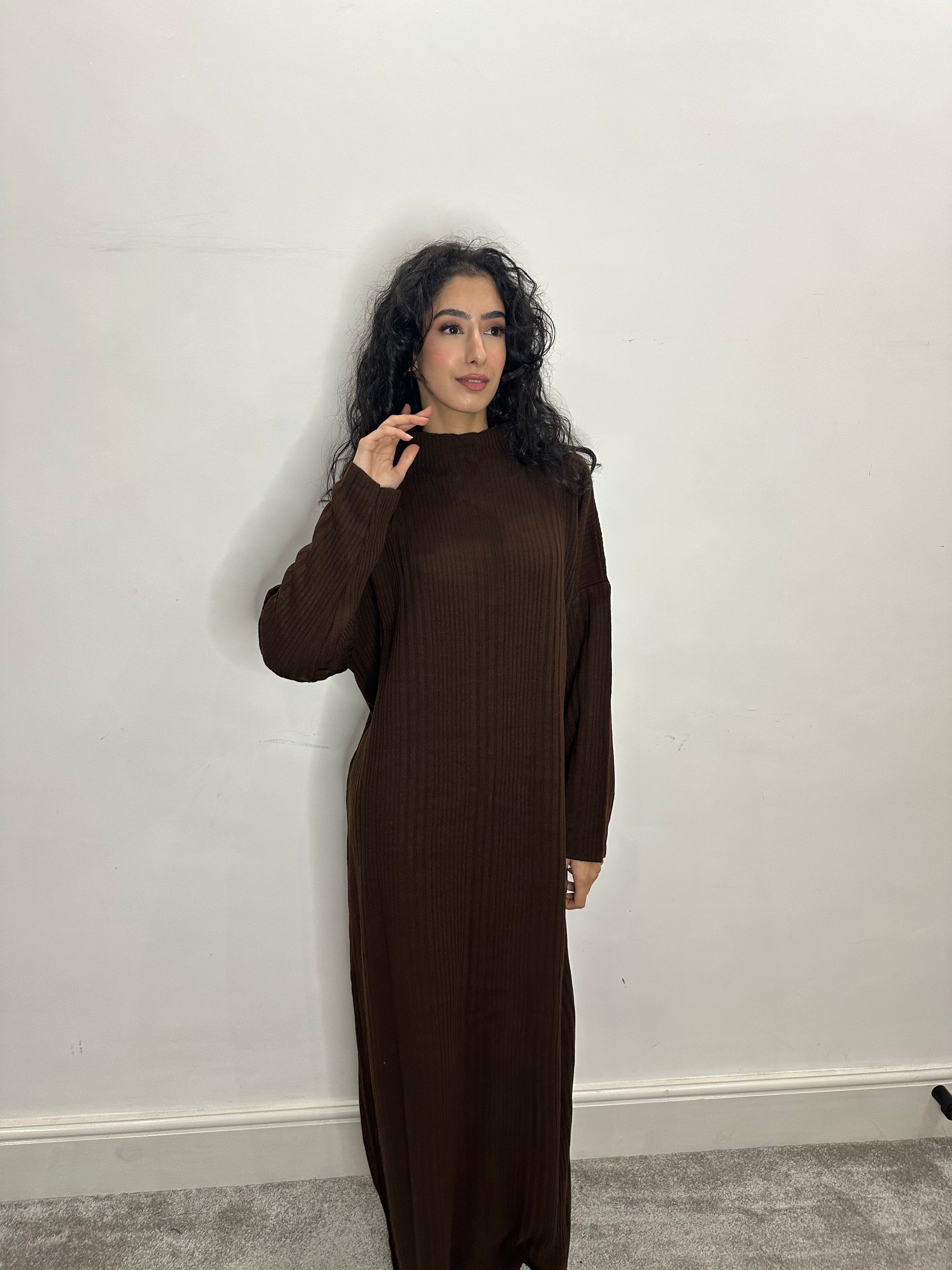 Hira Knitted Maxi Dress /Abaya