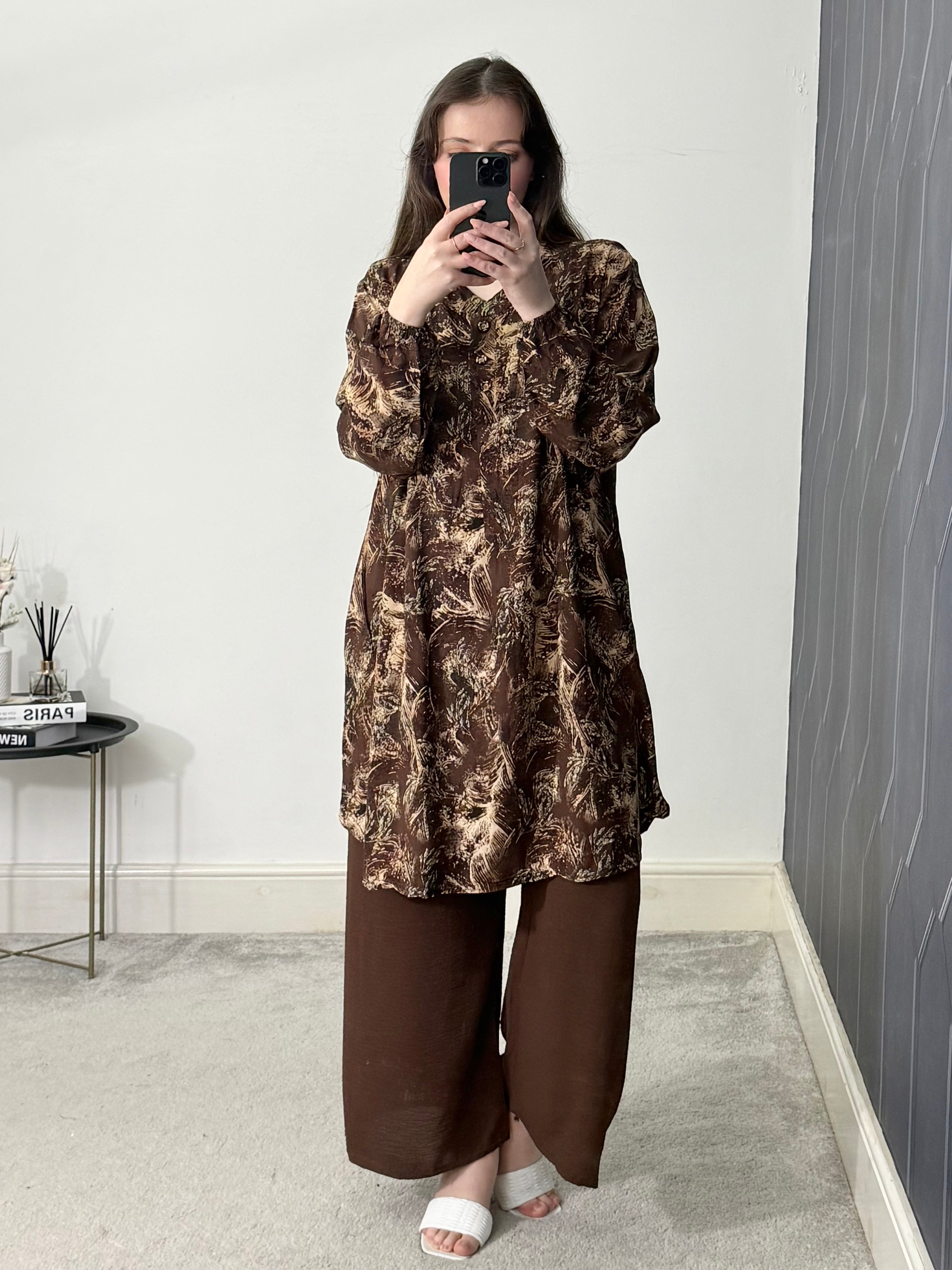 Printed 2 pieces co-ords set